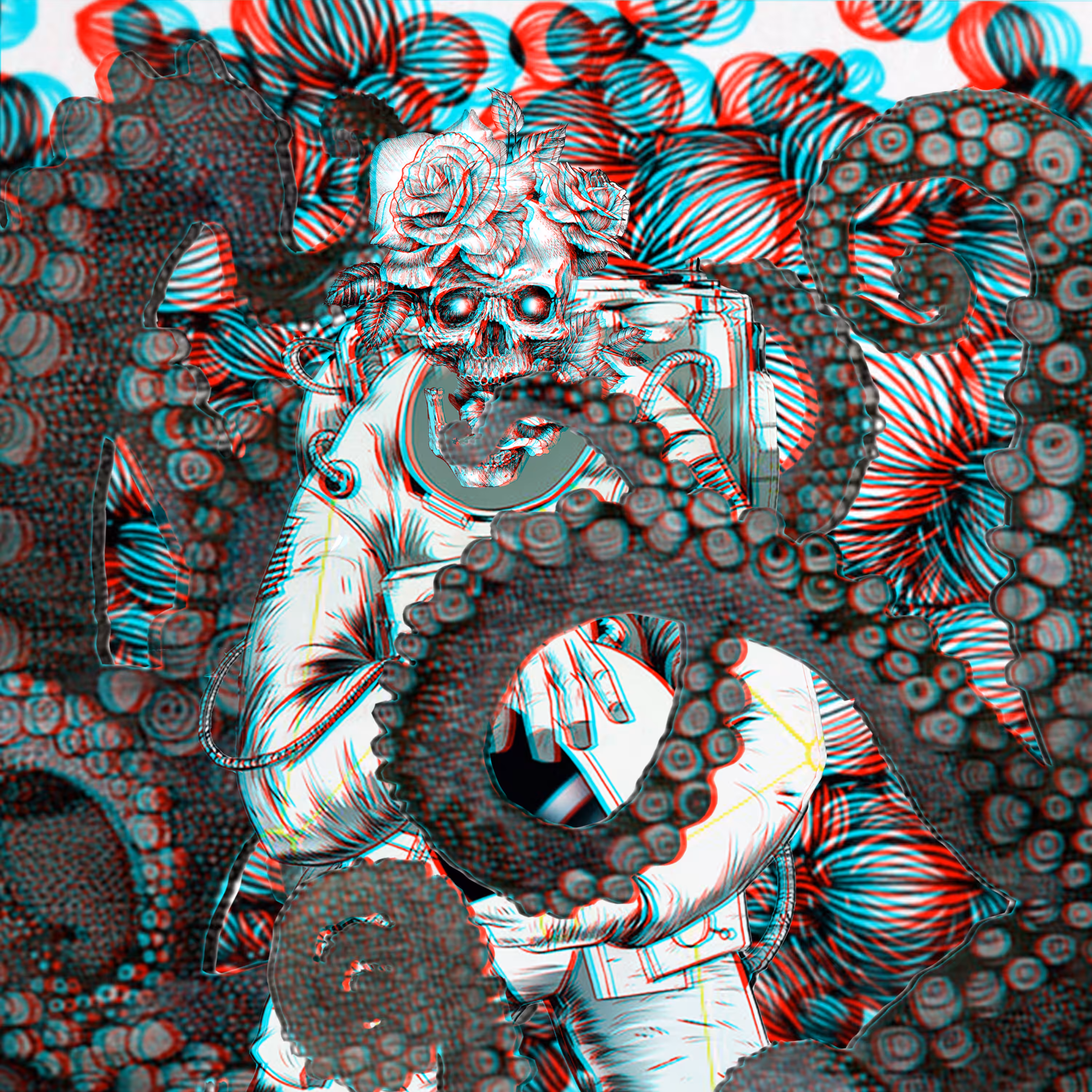 BEARHEAD's Puzzle Peices: a dead spaceman grips his pillow case