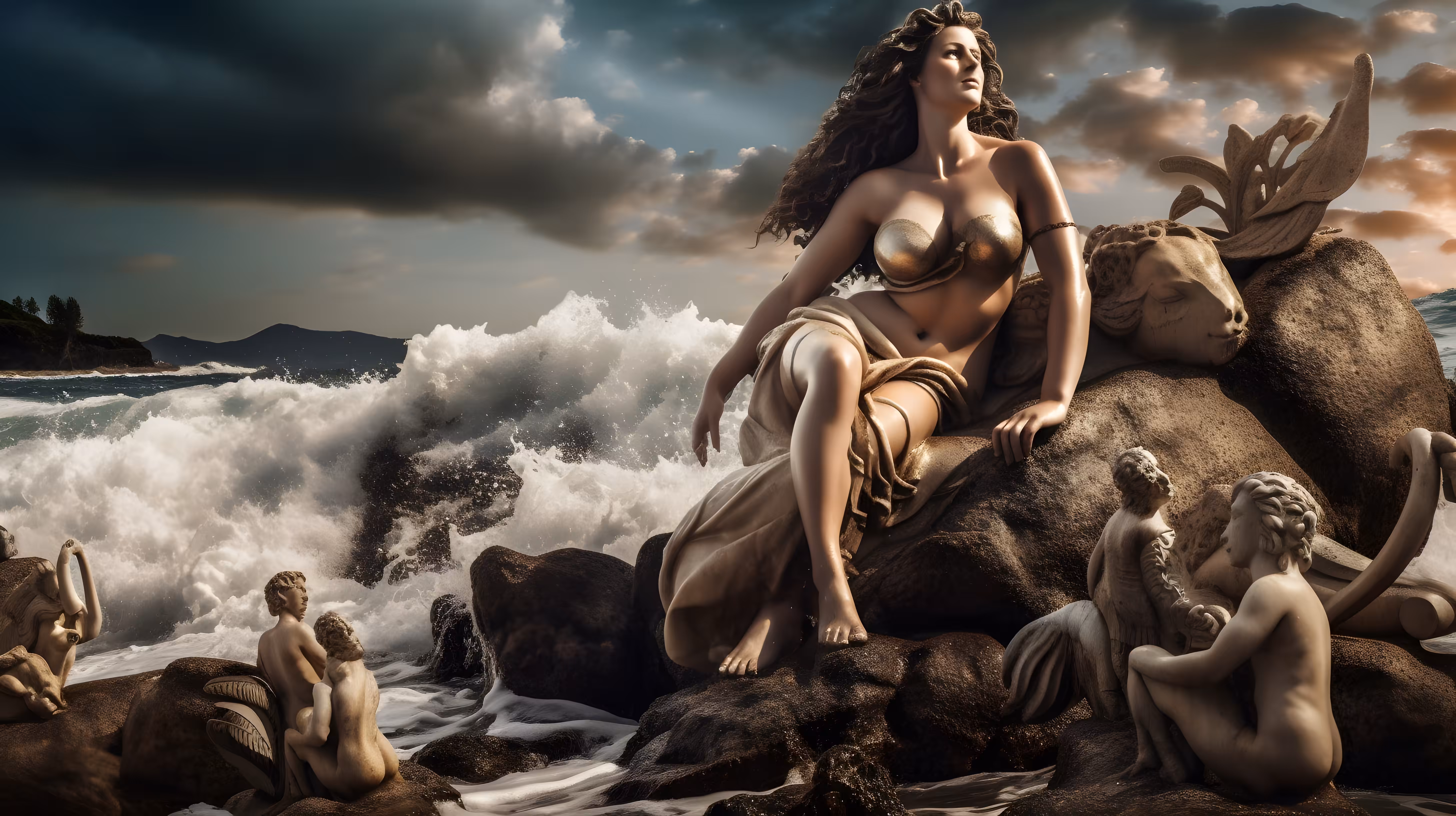 "Aphrodite's Seaside Reign"