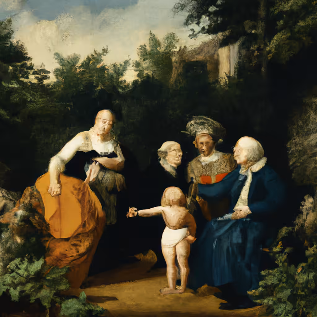 'Family Portrait Oil Sketches, #13'