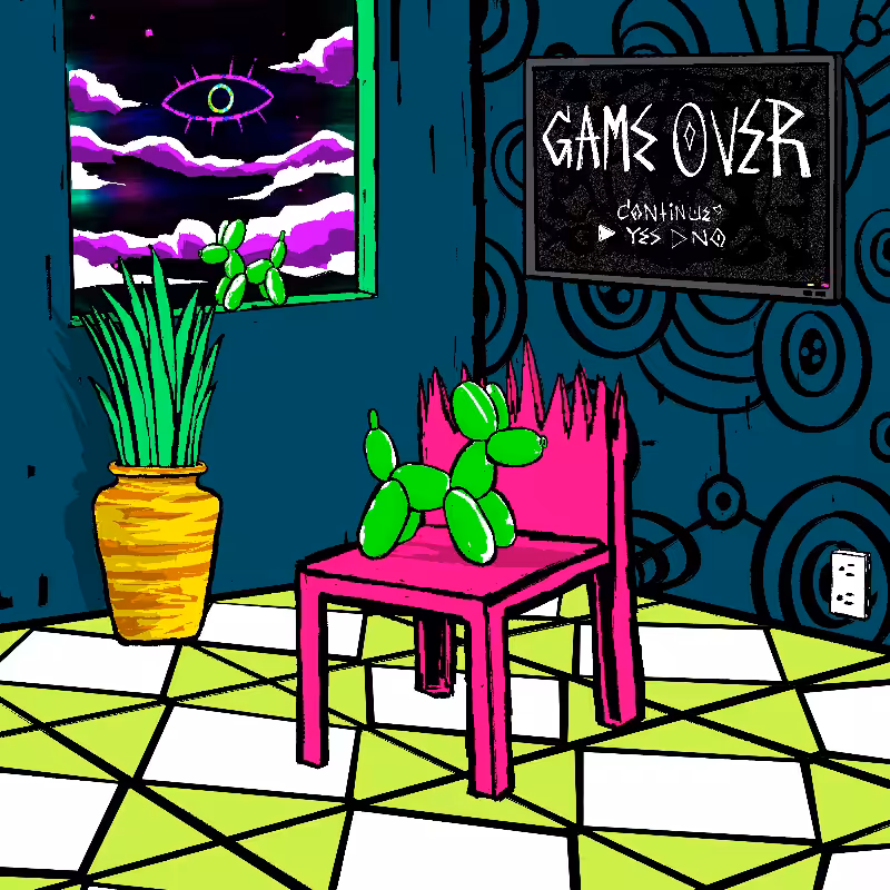 pink chair in the blue room #86
