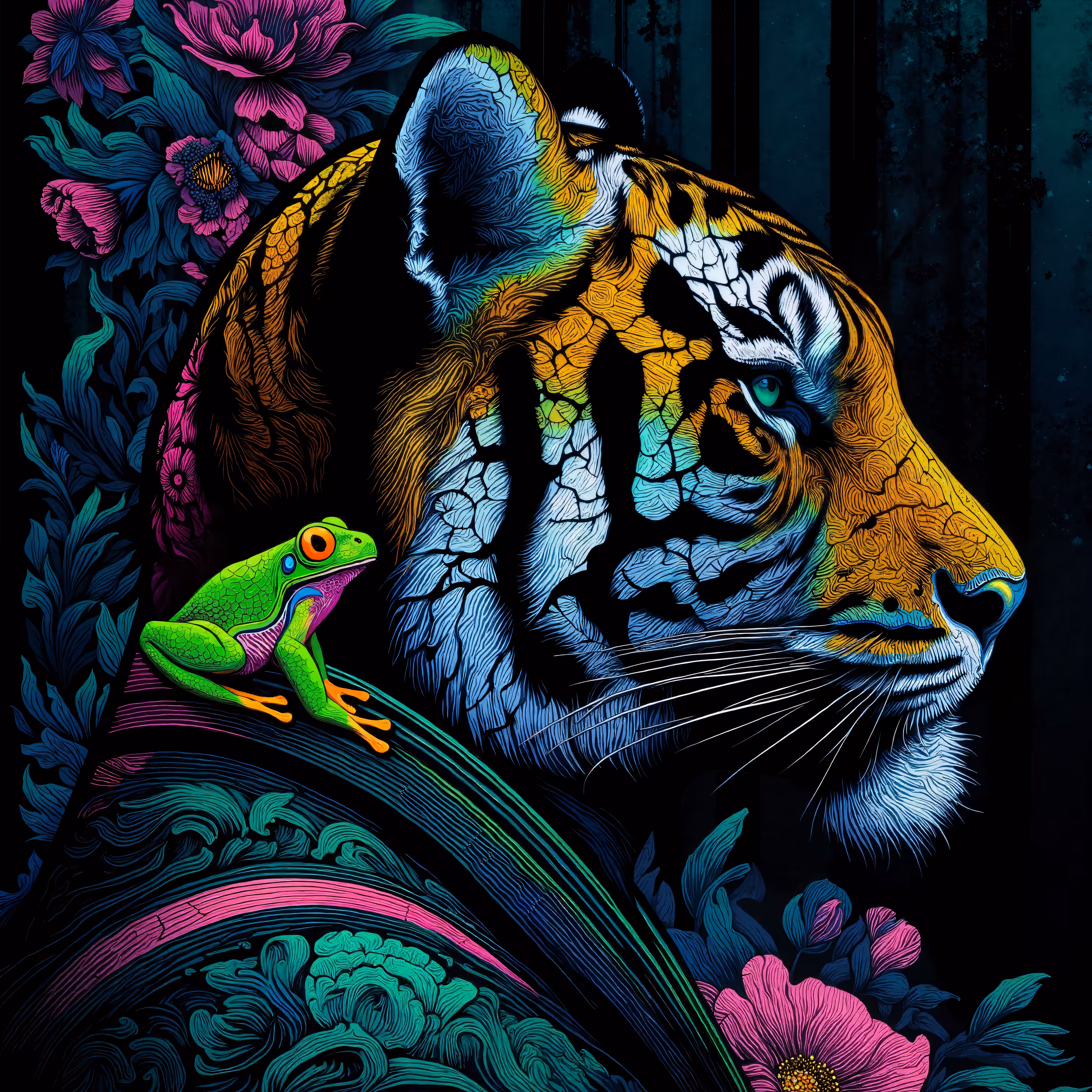 Frog and Tiger