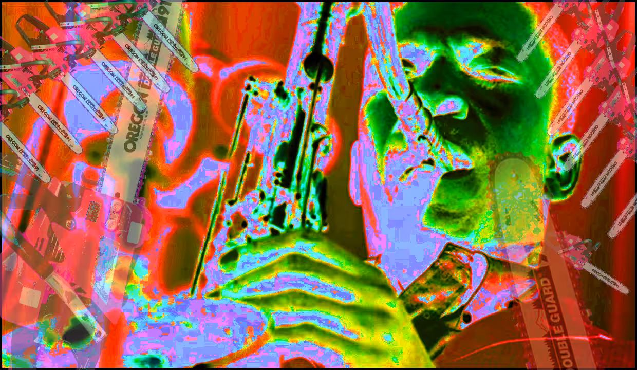 Giantsteps Coltrane with Chainsaws (Green on Red)
