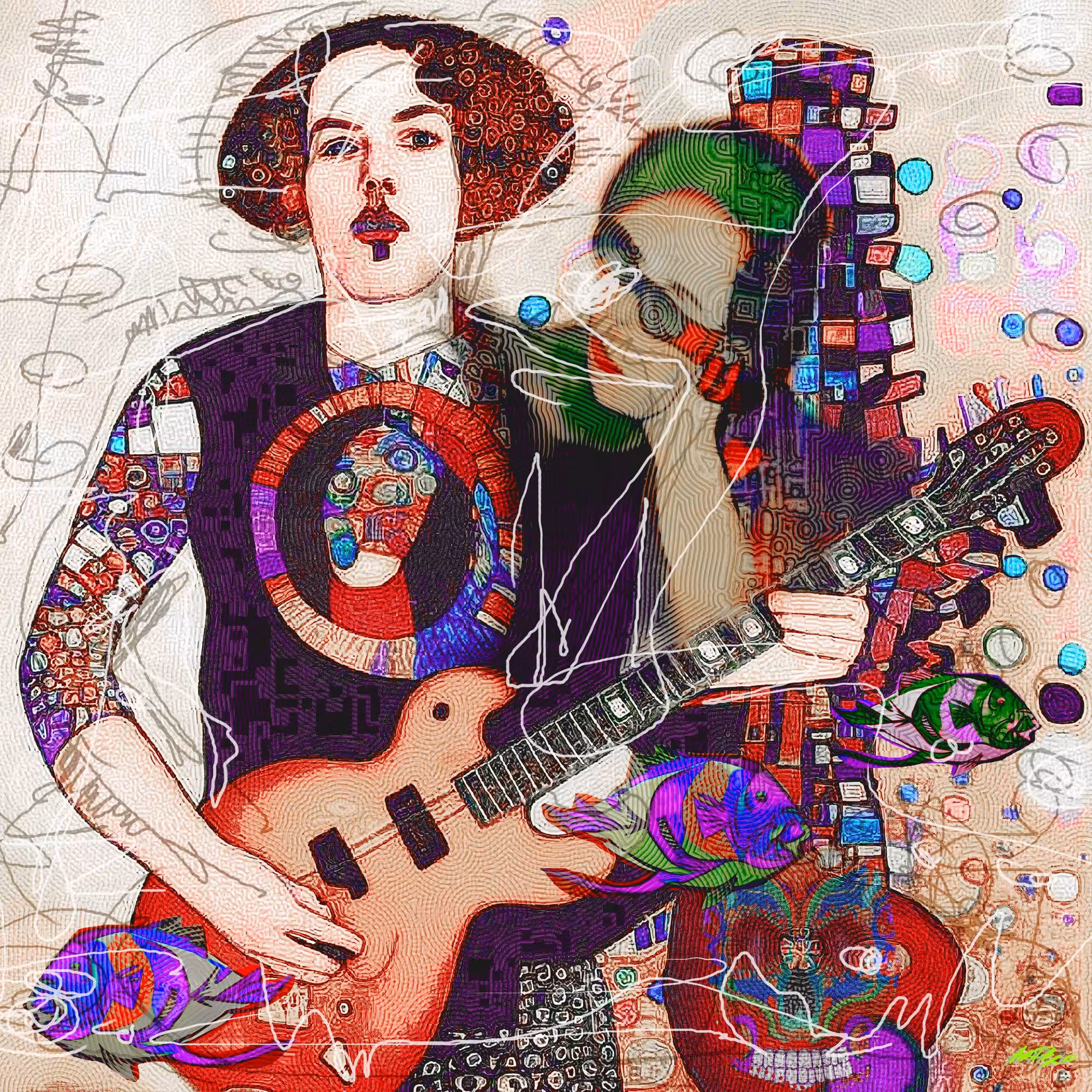 The Guitarist Man and the audience Nft Card #lillac