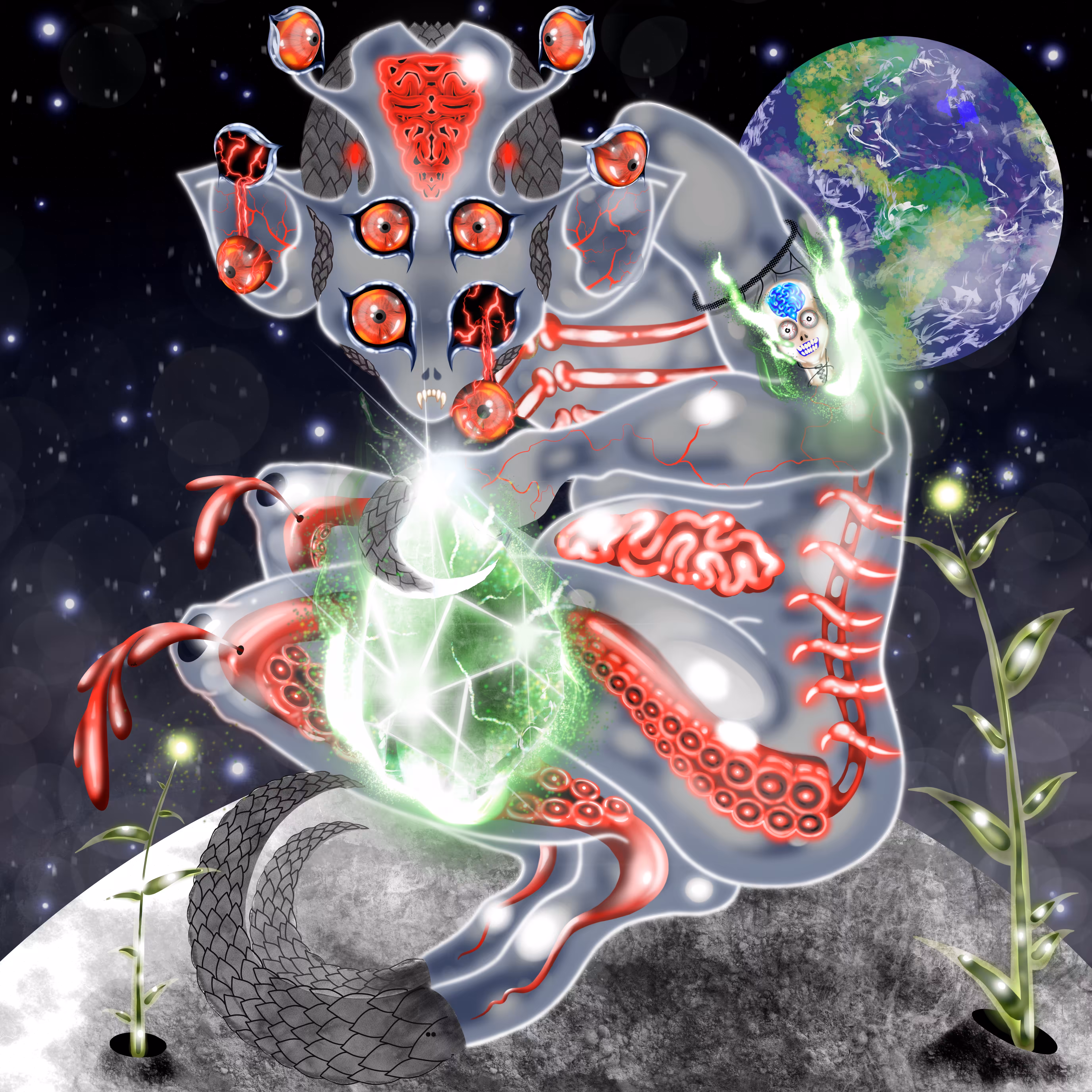 Glassy alien #7