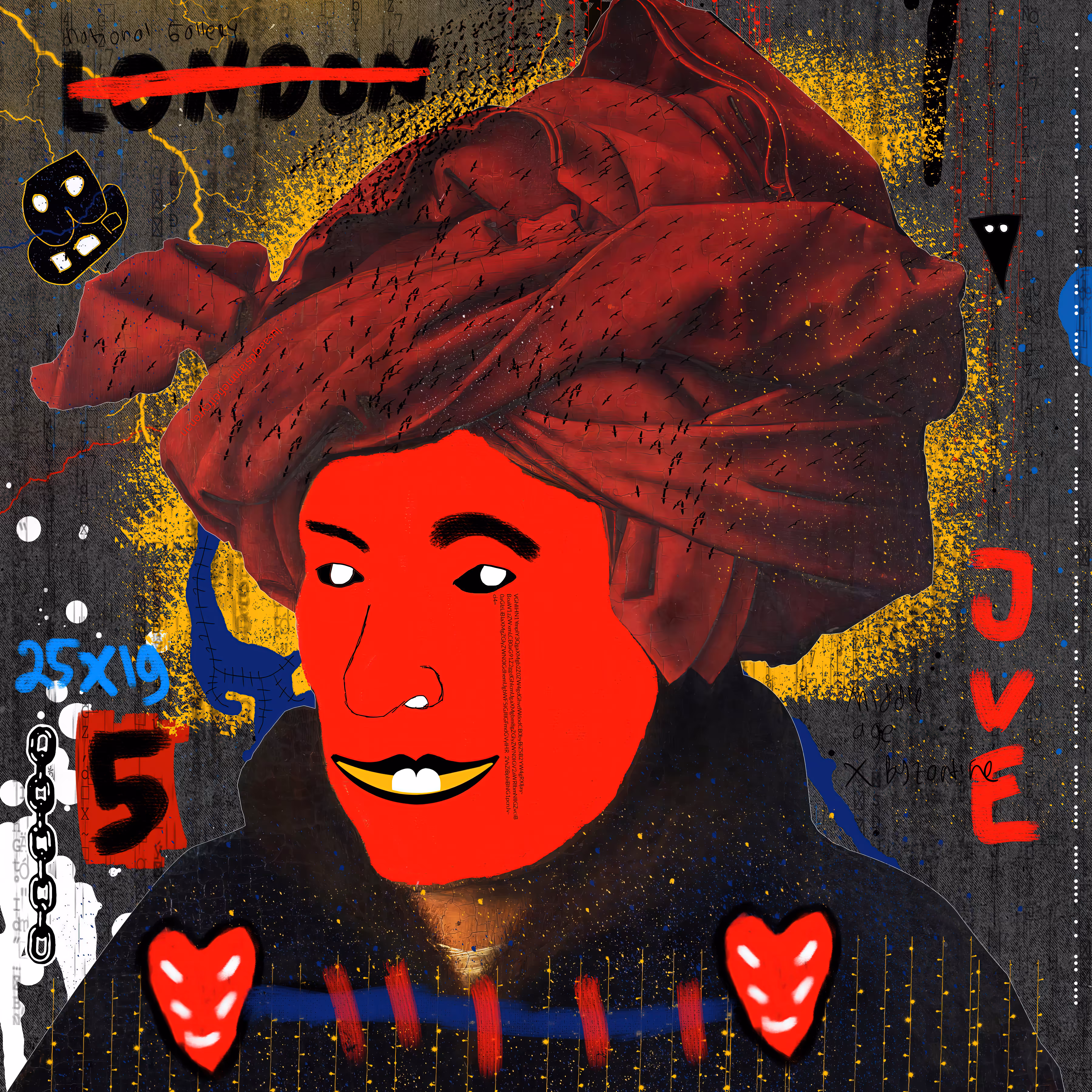 Stolen Portrait of a Man in a Red Turban