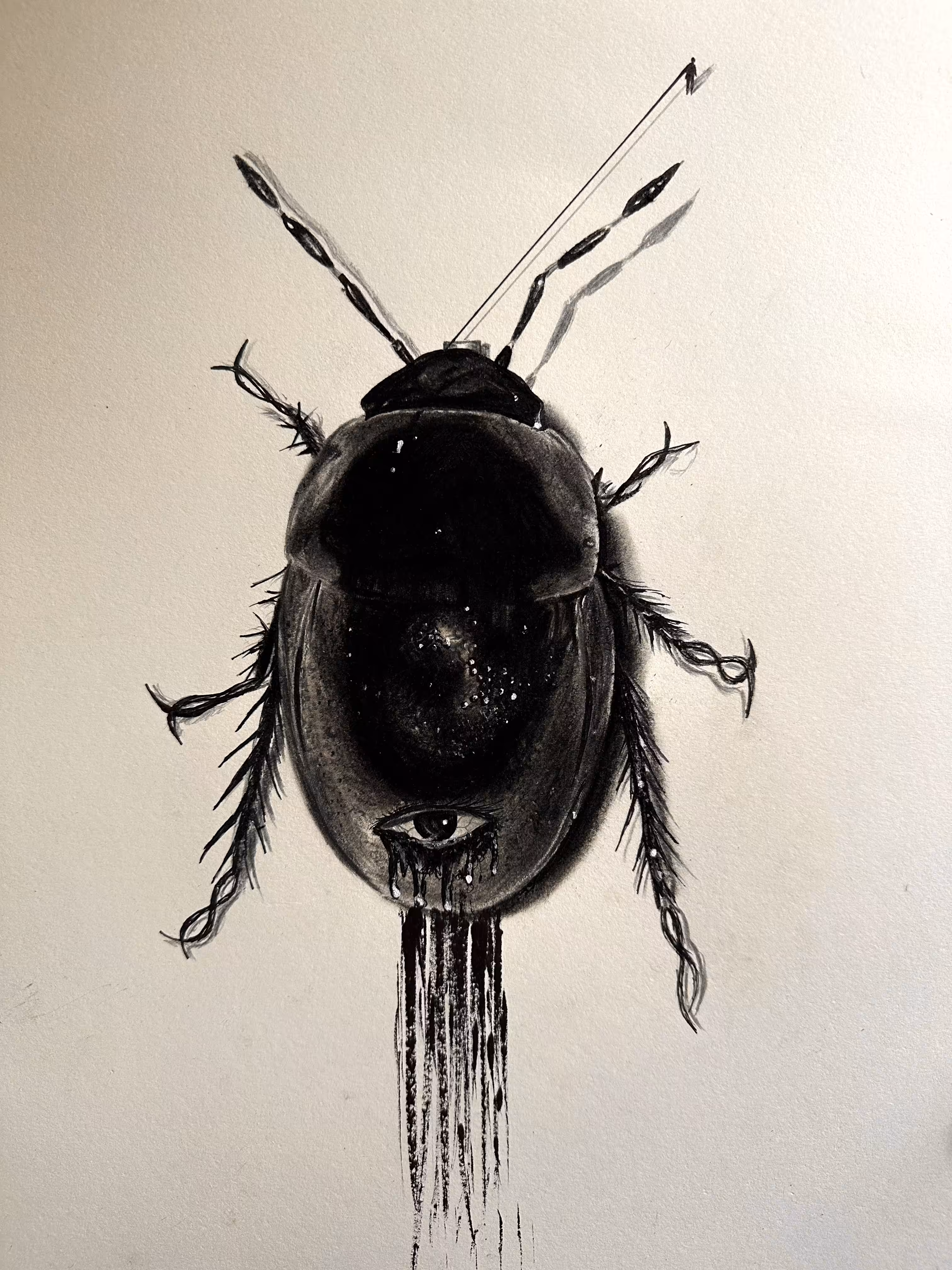 the man and the black bug