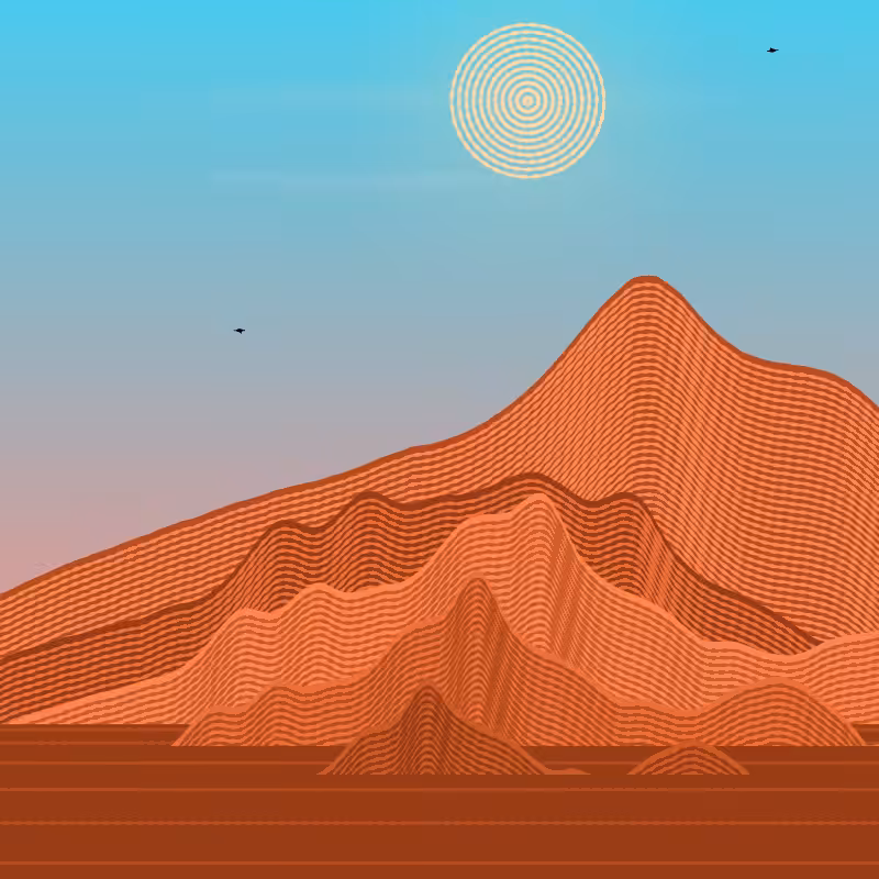 Painted Mountain Sunset #184