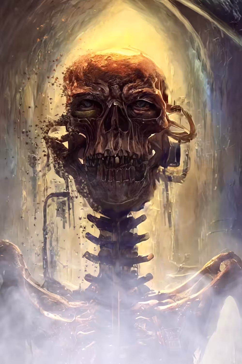 Dystopian skeleton mage