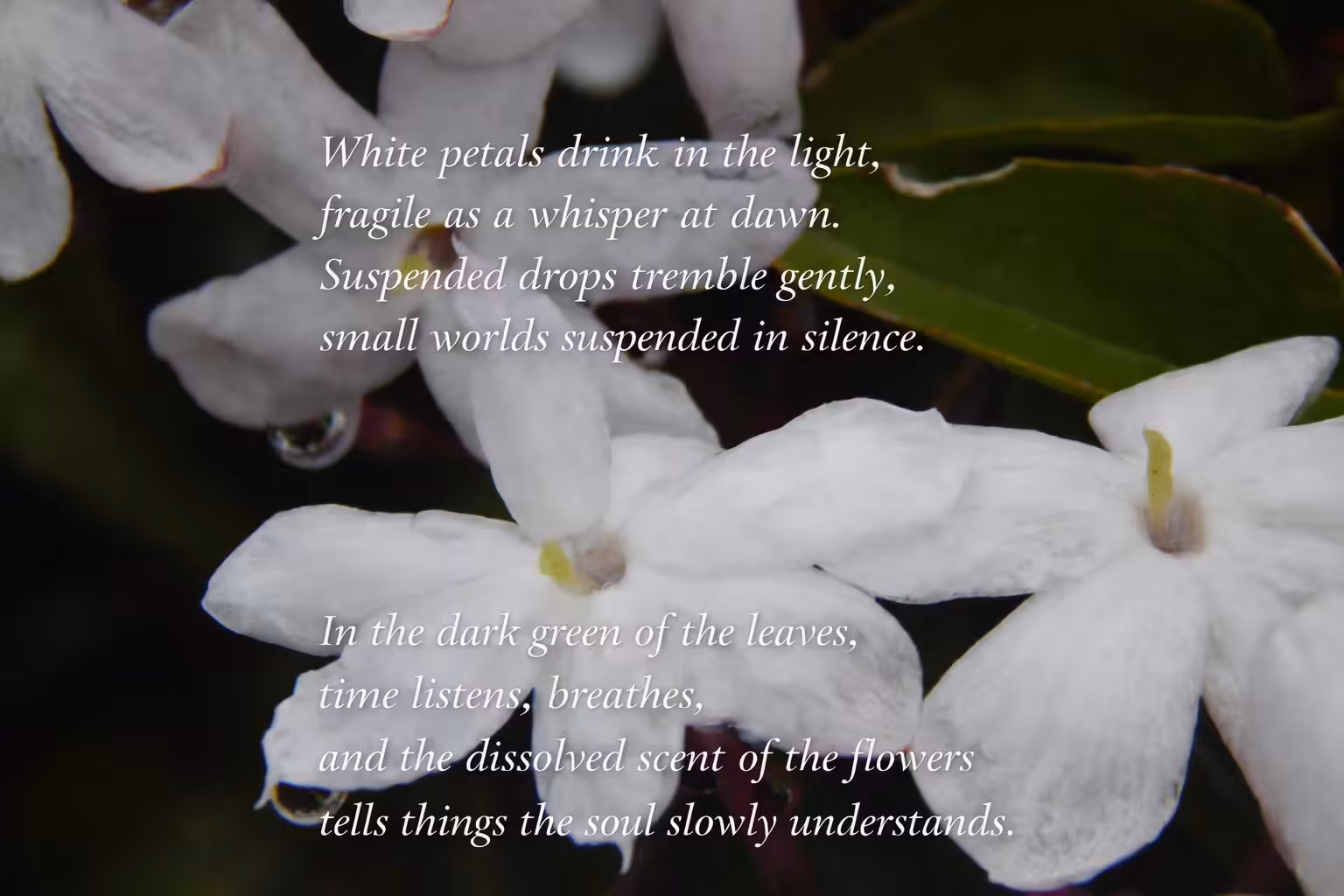 Dewdrops on silent worlds