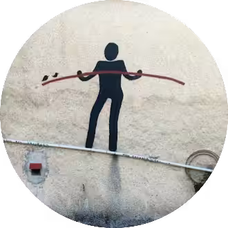Street Art - Circus figure