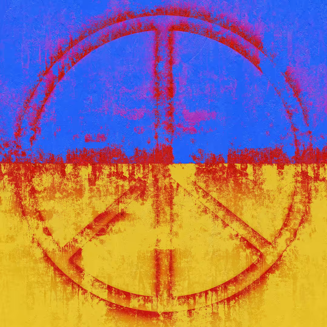Geometric Minimal Art Ukraine Peace