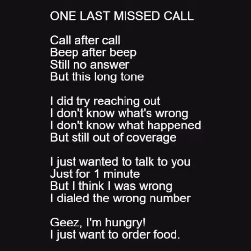 ONE LAST MISSED CALL...