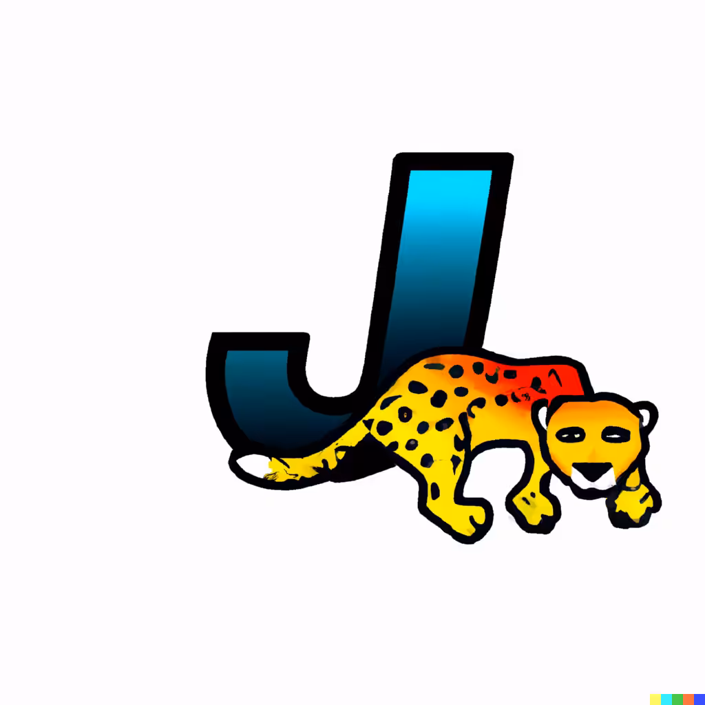 Letter J and a Jaguar