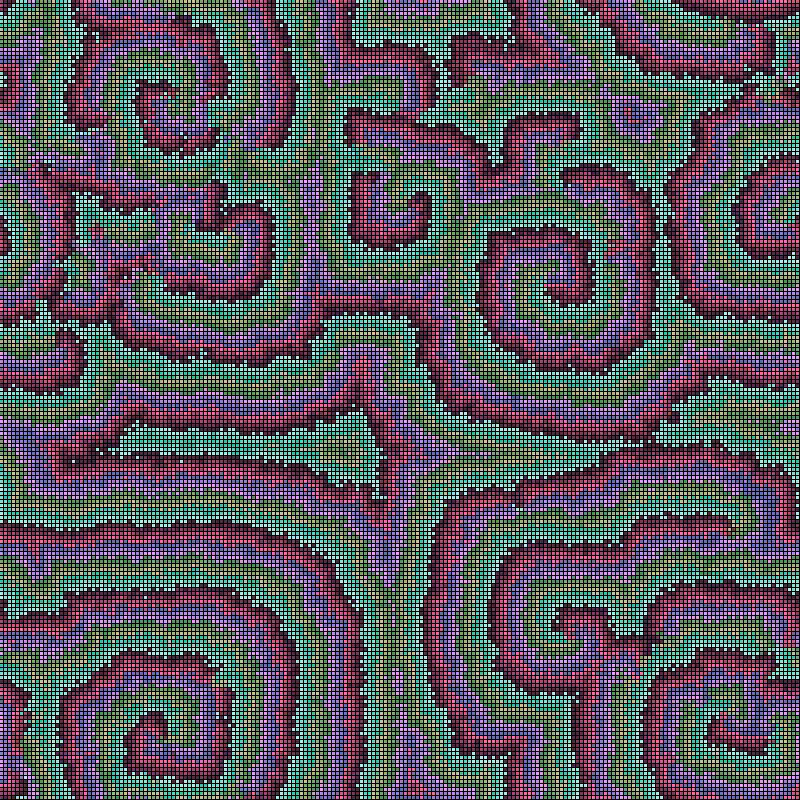 Reaction Diffusion Cellular Automata #33
