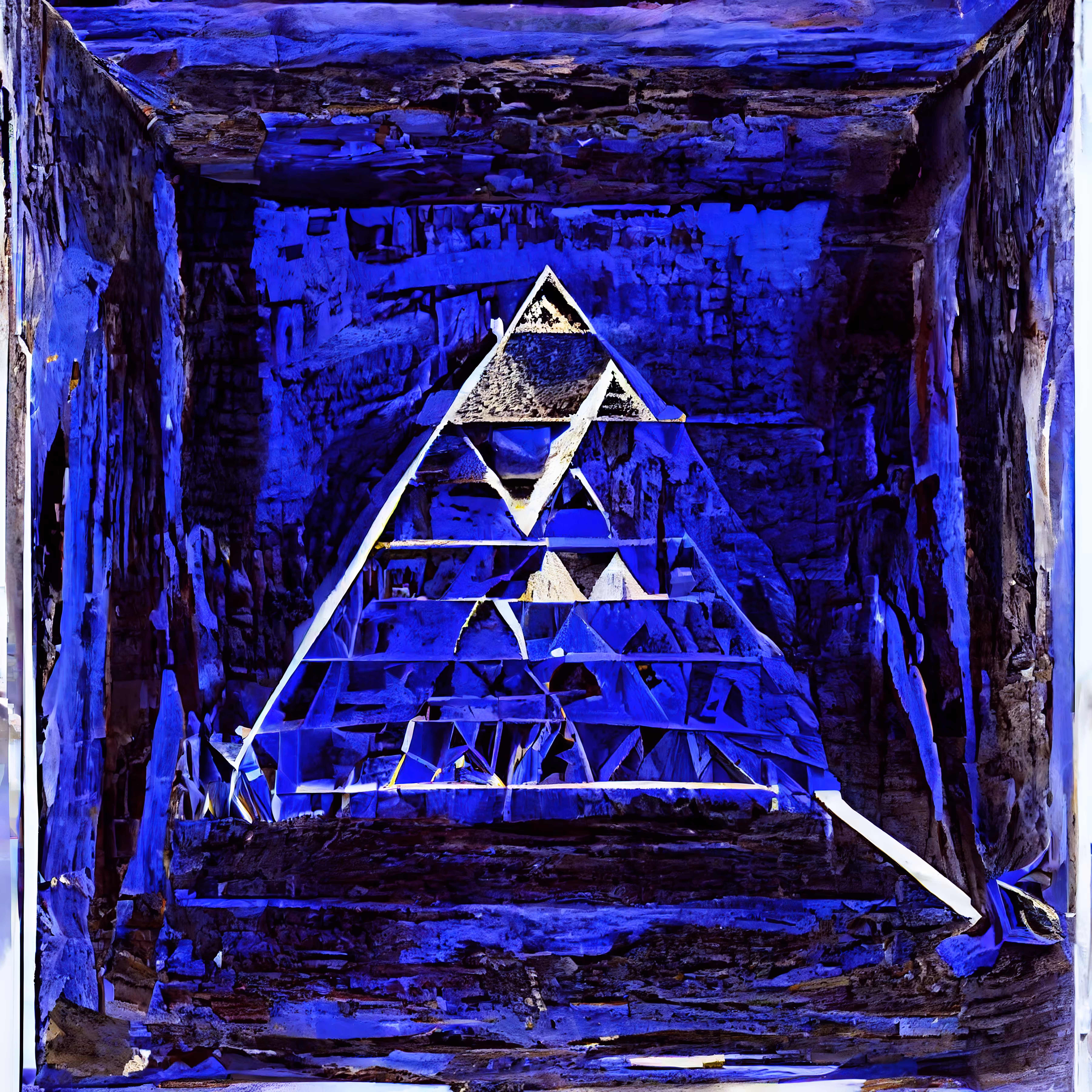 Turned into blue colored prisms: Turned◦into◦blue◦#4