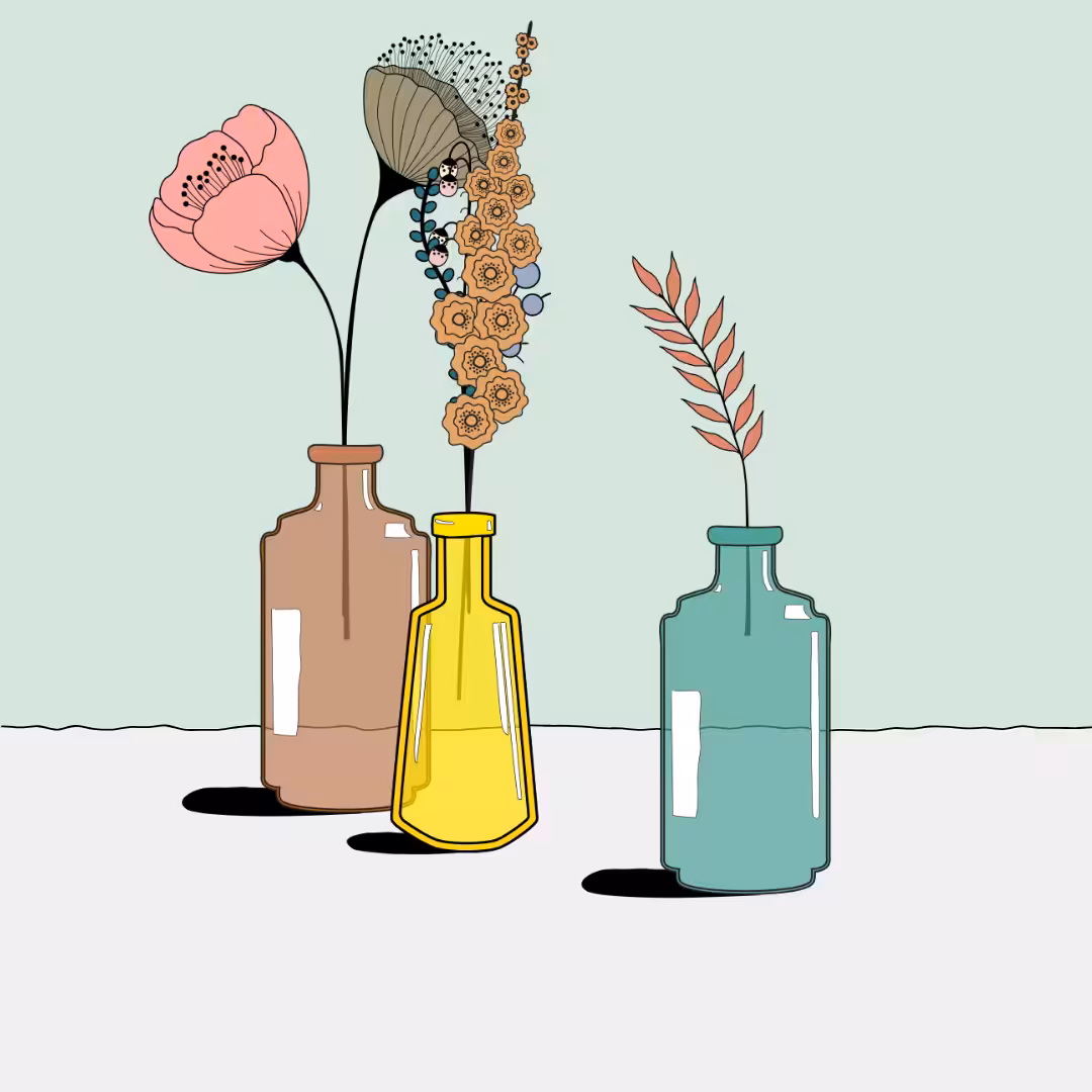 Flowers & Bottle #16