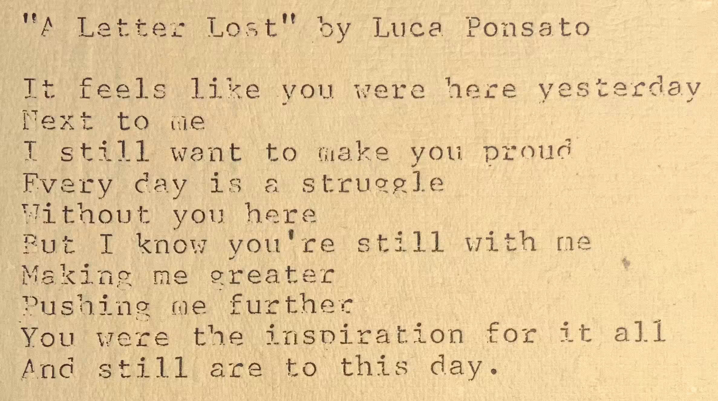 A Letter Lost