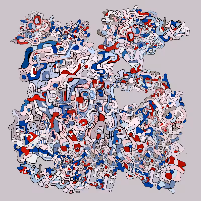 Swim in Dubuffet Thought #45