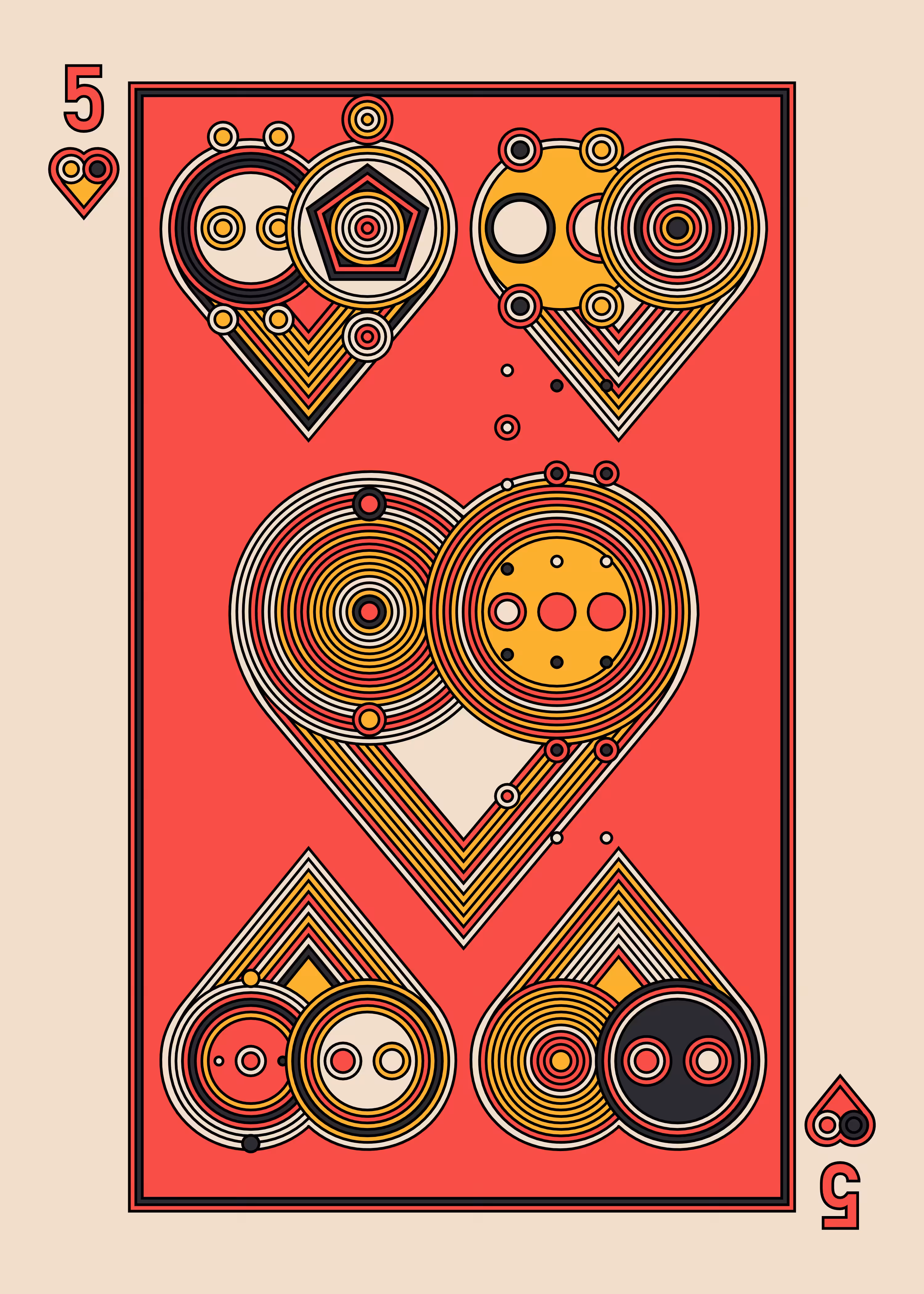 Five of Hearts Dark