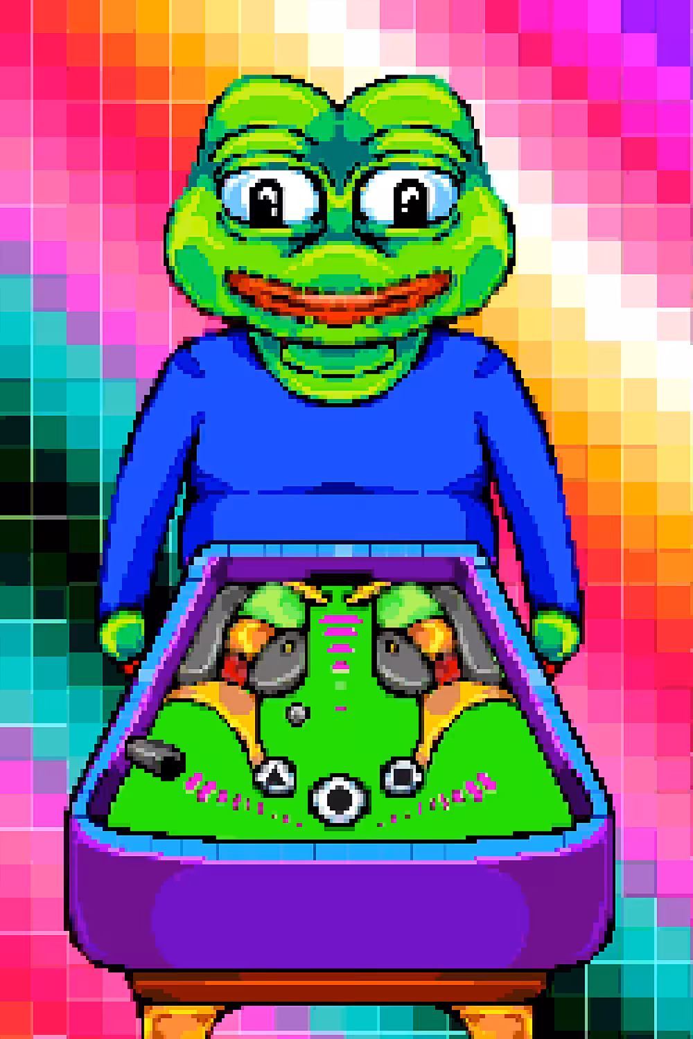 Pepe Playing Pinball
