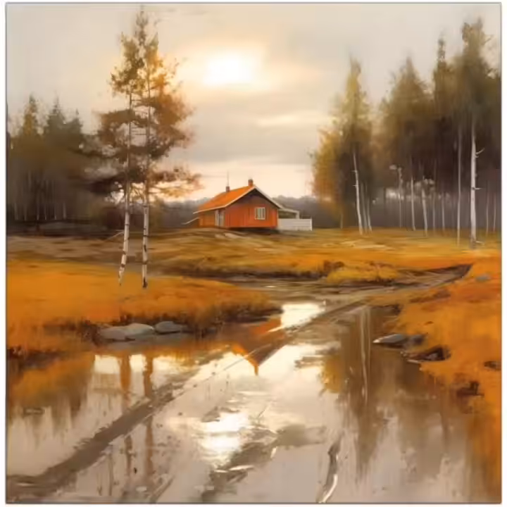 A rainy day in autumnal Lapland