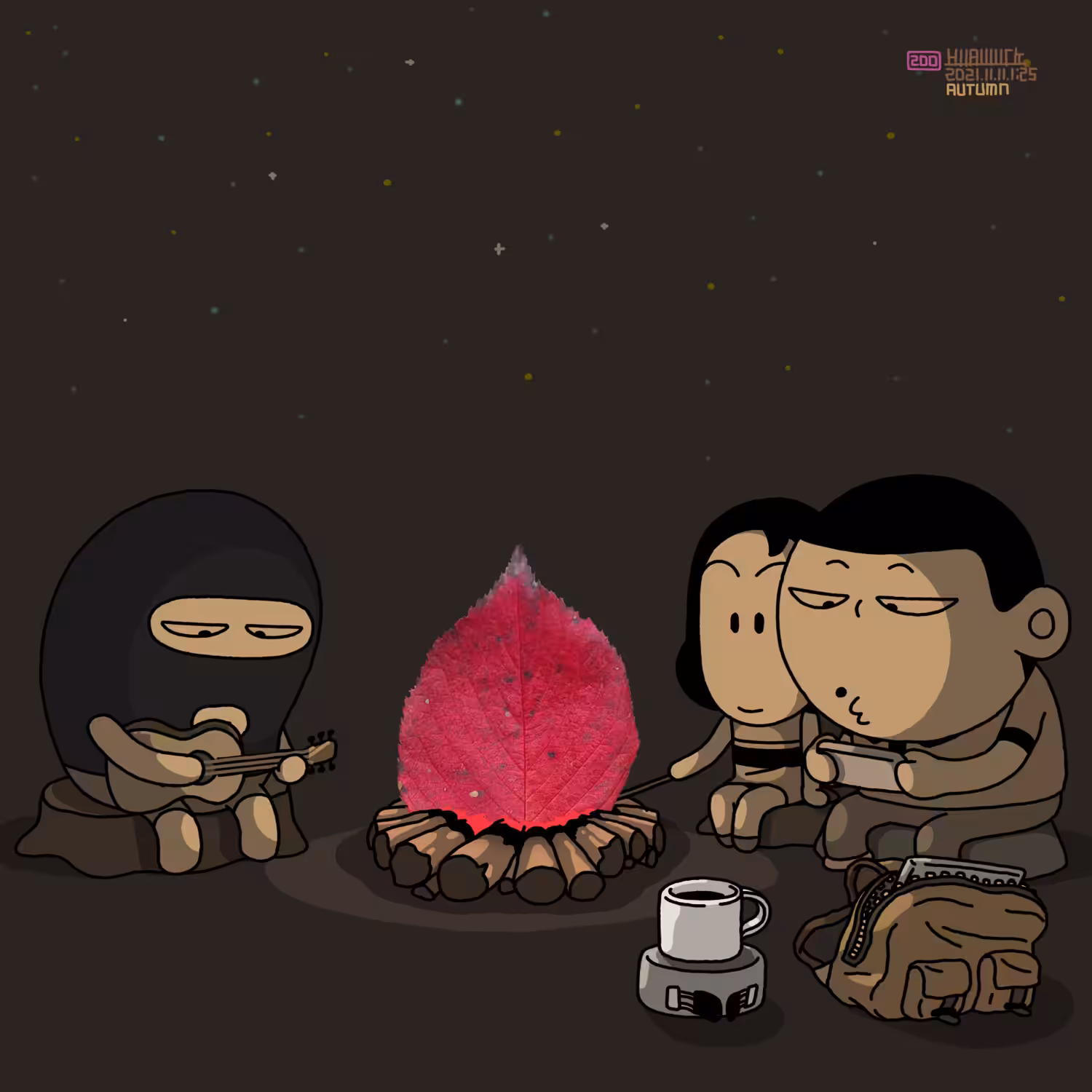 Autumn camping
