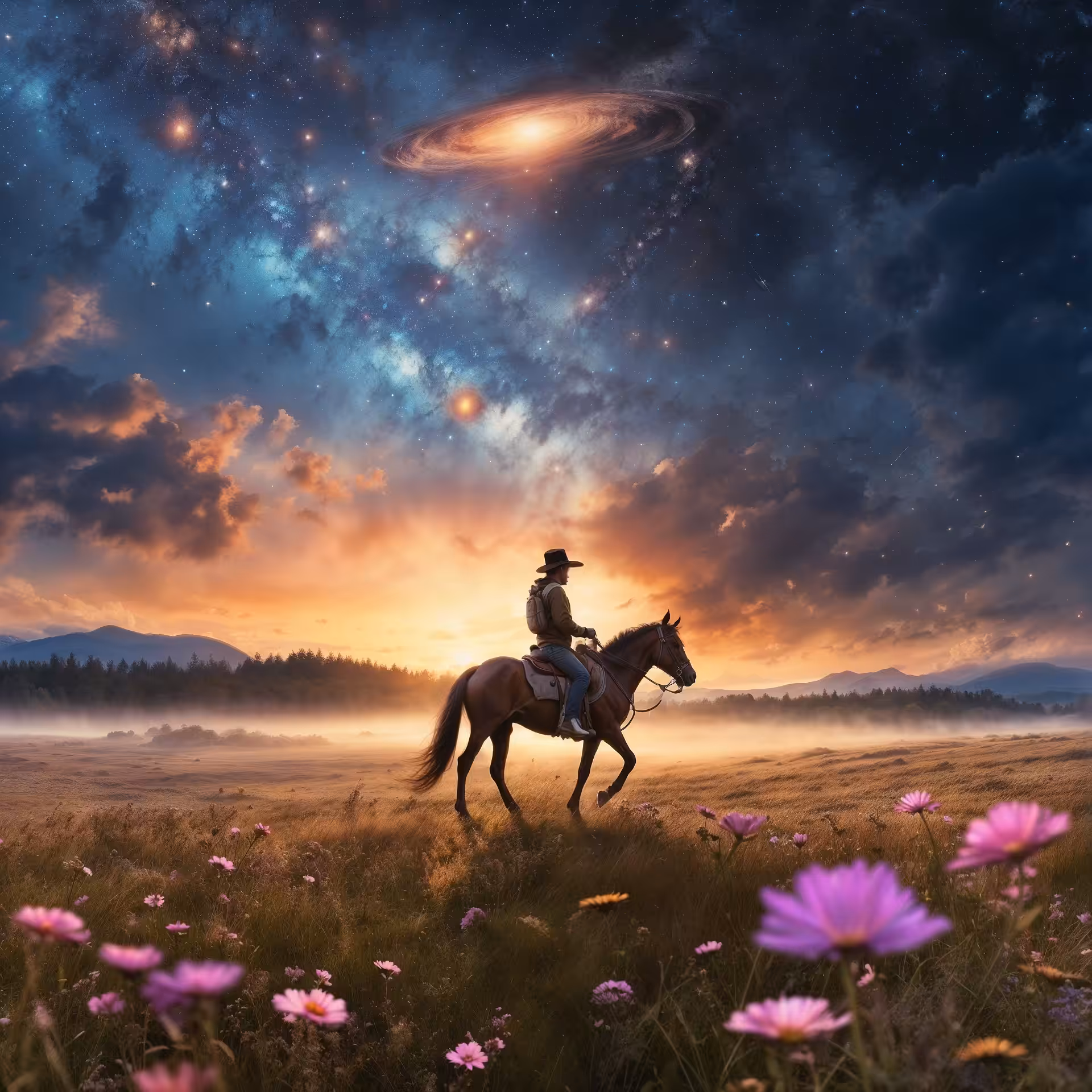 Celestial Visions: "A lone rider"