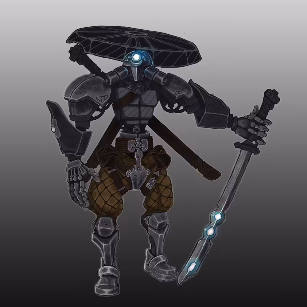 Cyborg Samurai Character Design #1