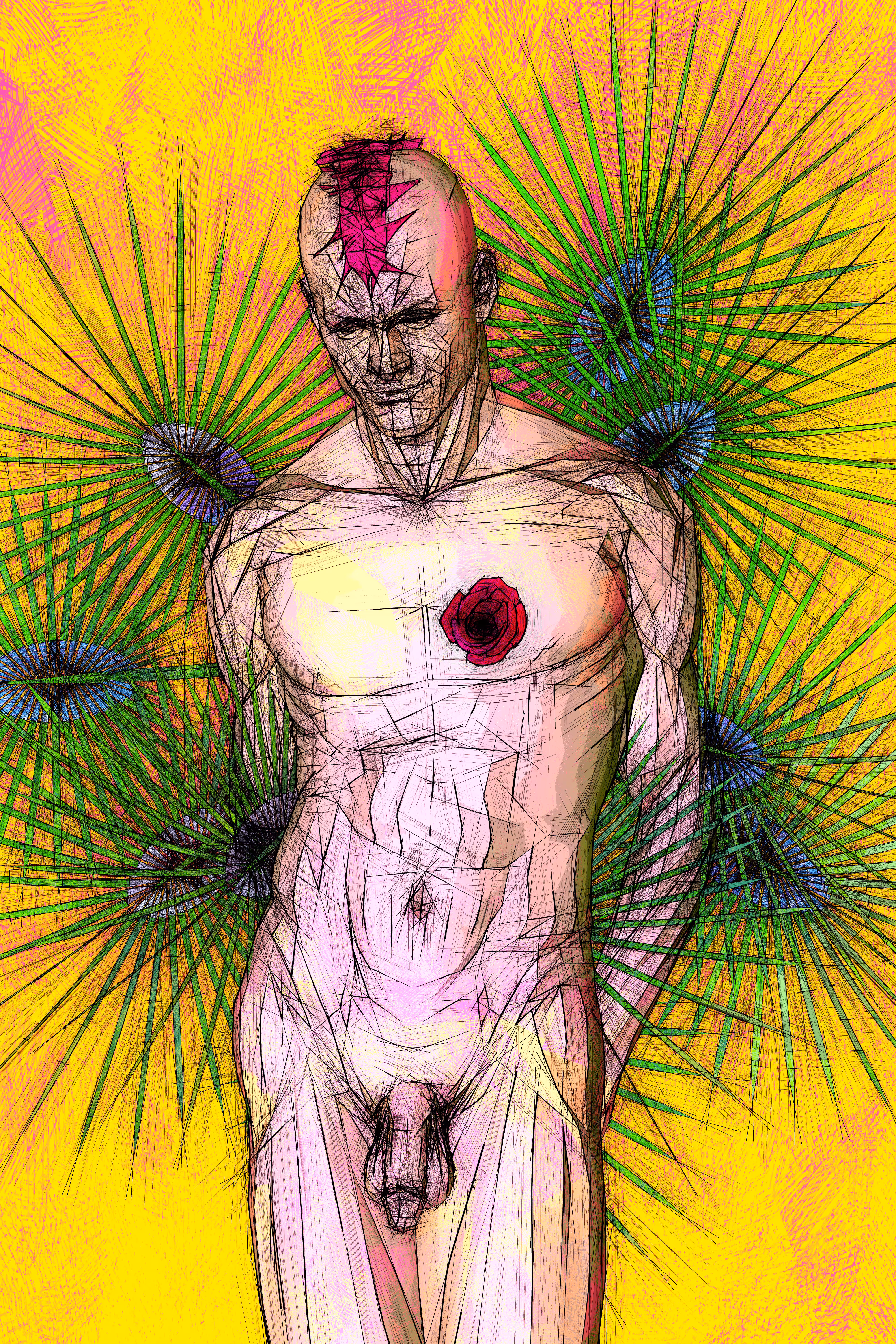 Nude with a rose