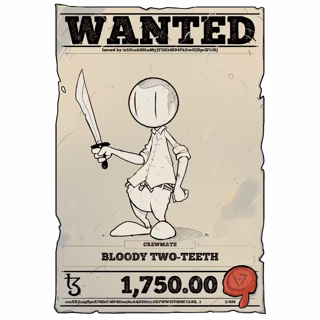 BLOODY TWO-TEETH | TEZOS PIRATE 3/666