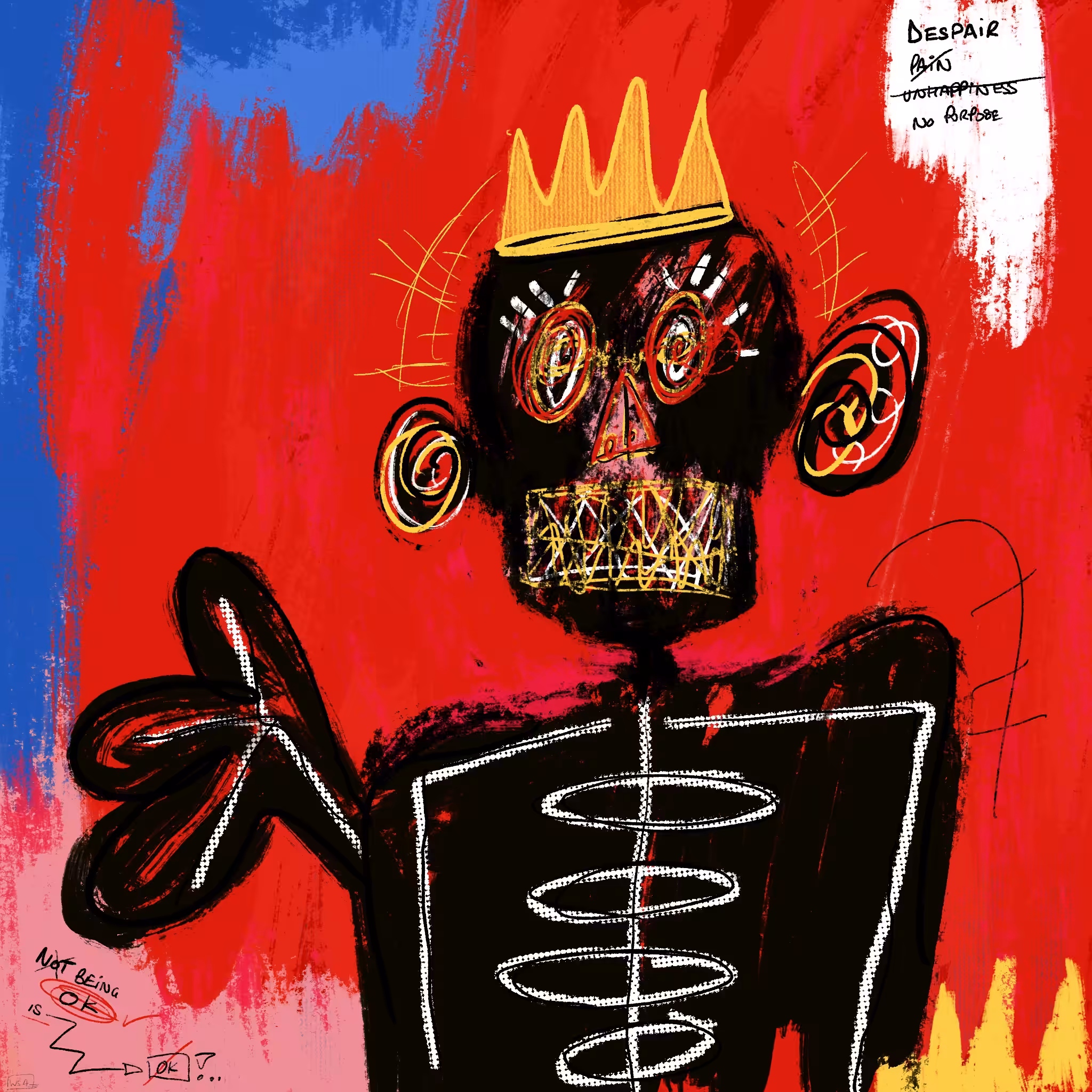 "Not Being Ok Is Ok" - Skull Squiat WSA