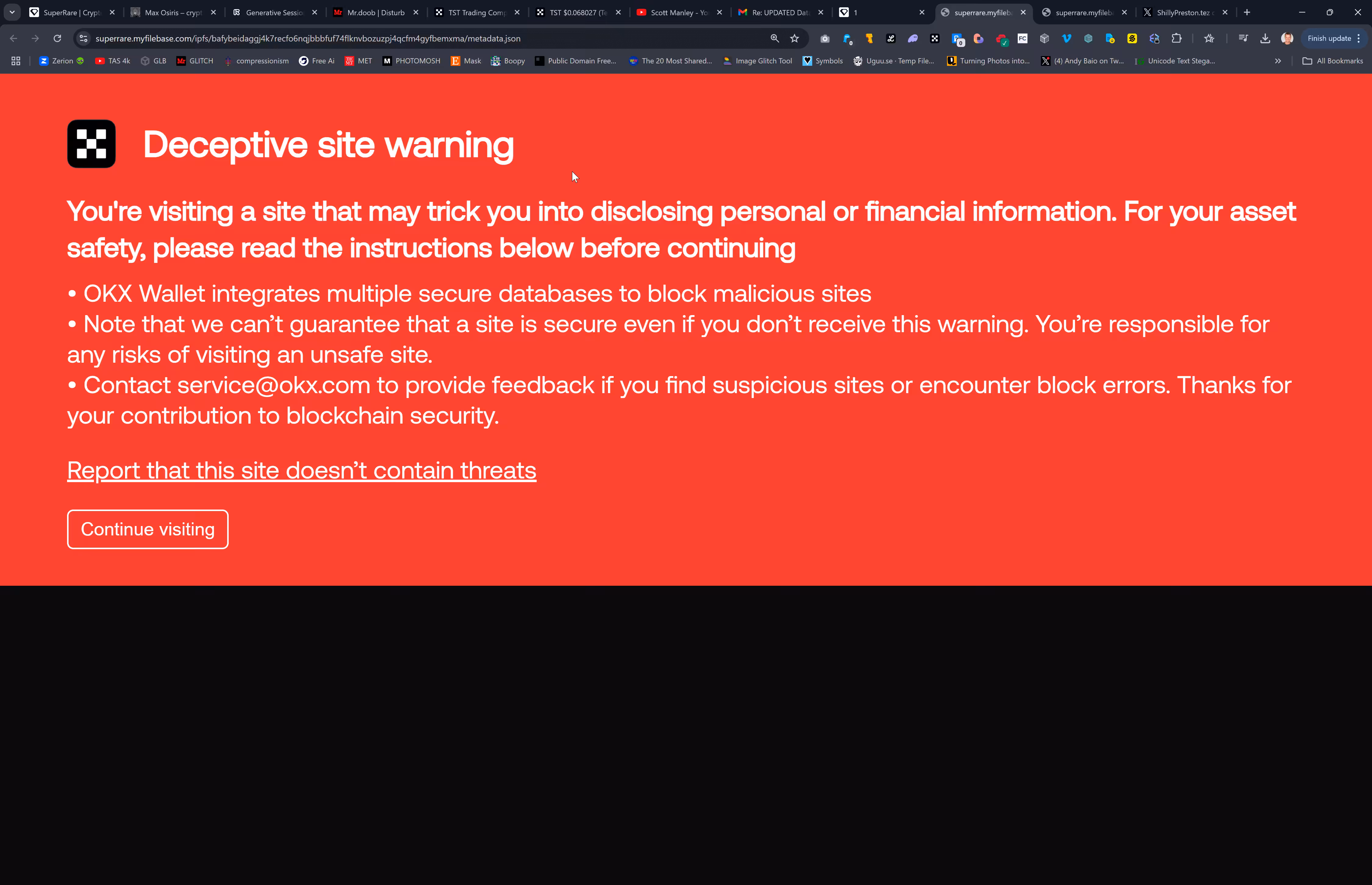 Deceptive Site Warning