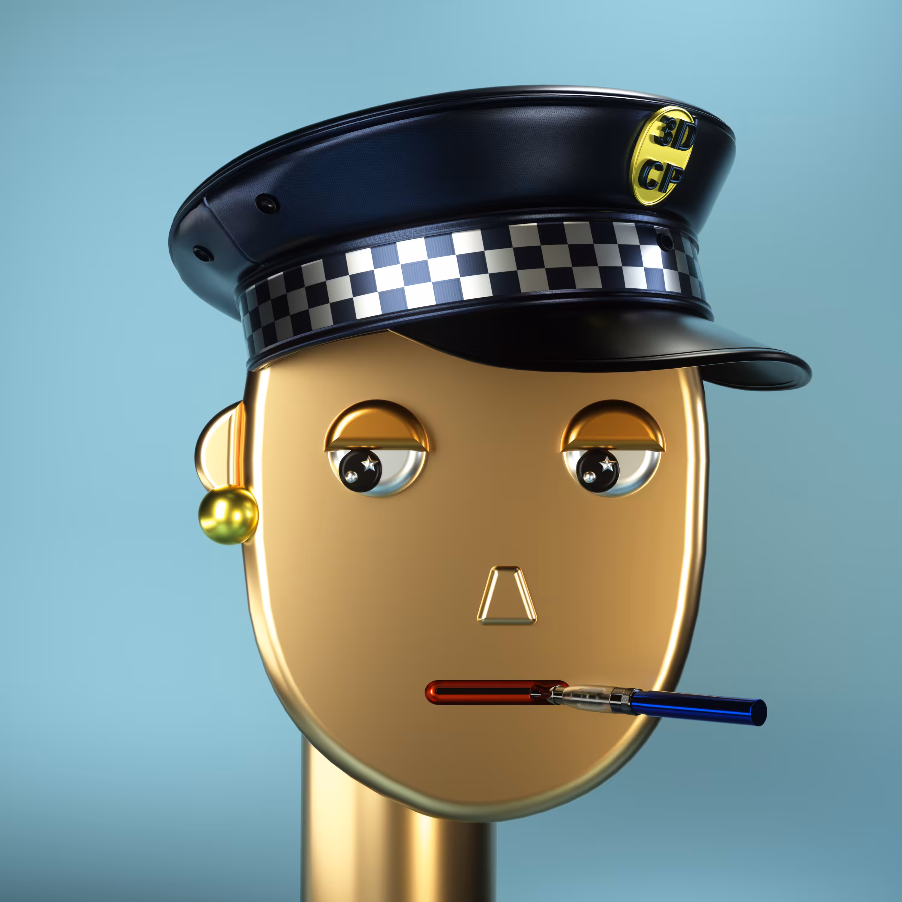 3D Chrome Punks: 3D Chrome Punk #0587