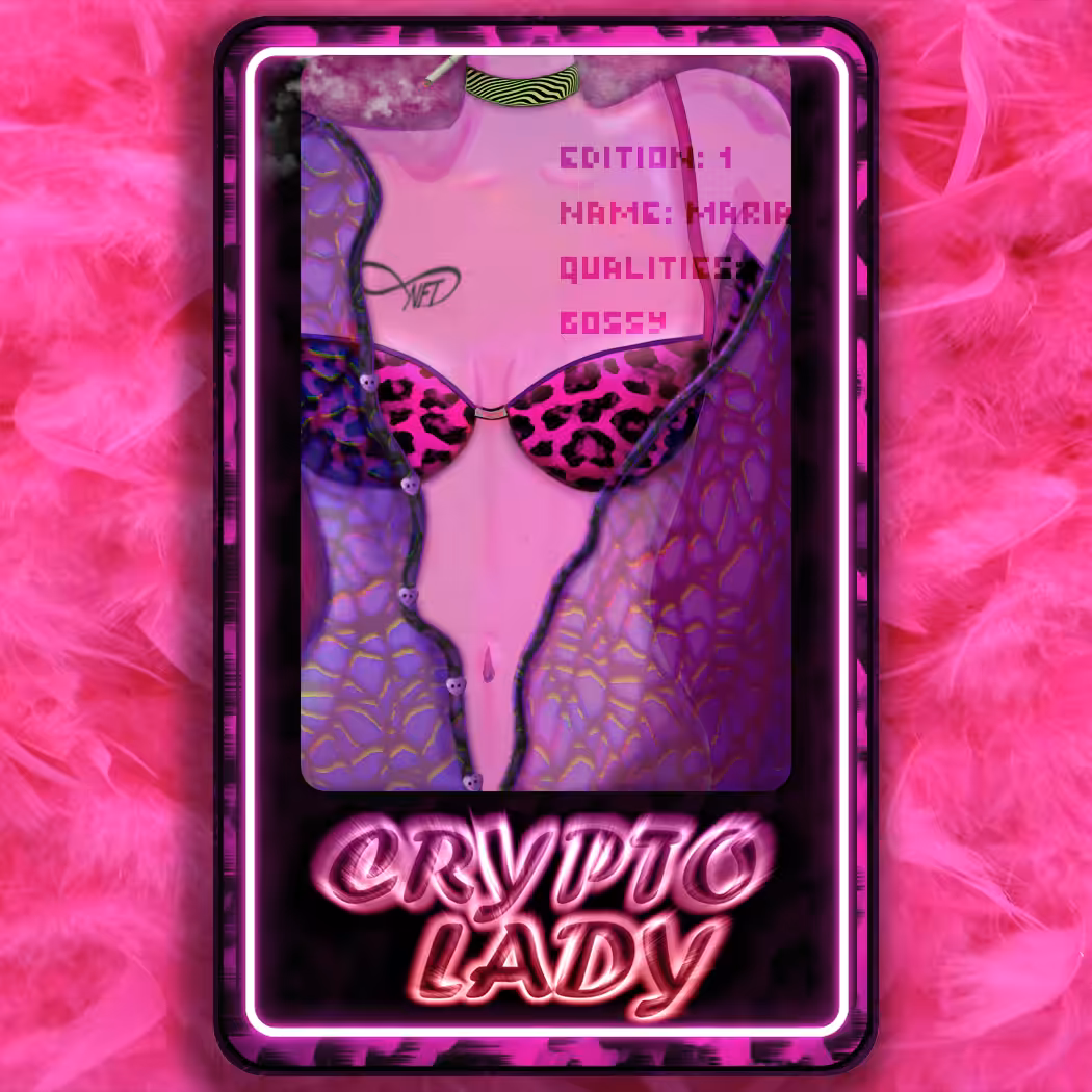 #1 CRYPTO LADY CARD