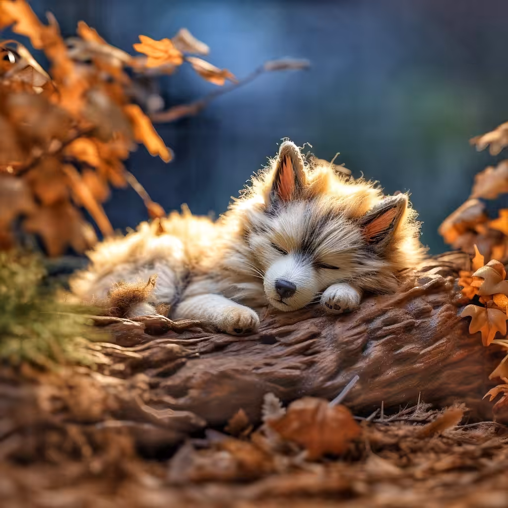 Cute Sculpture Sleeping Dog