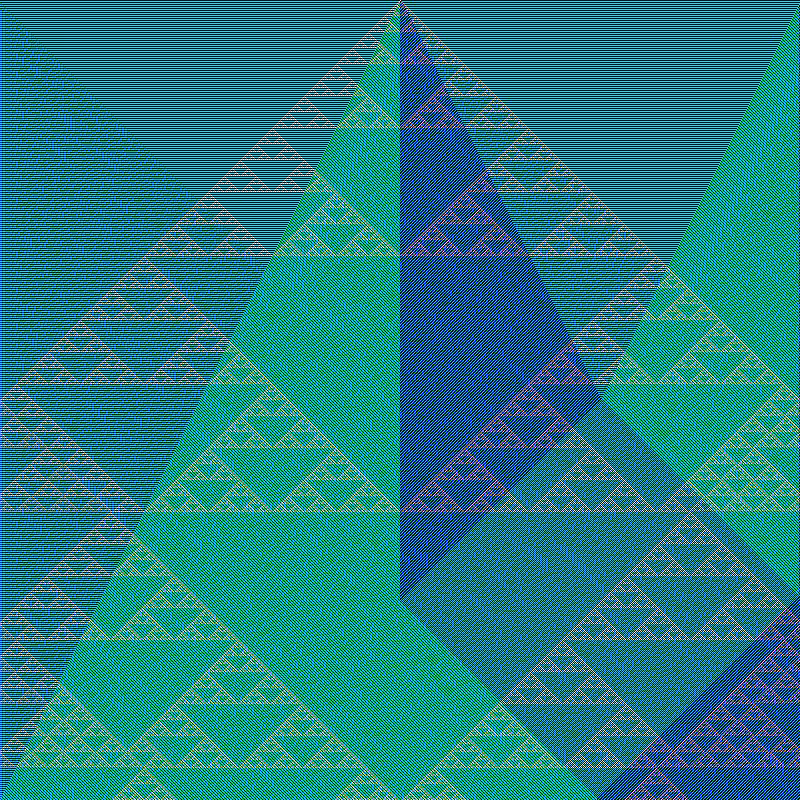 RGB Elementary Cellular Automaton #594