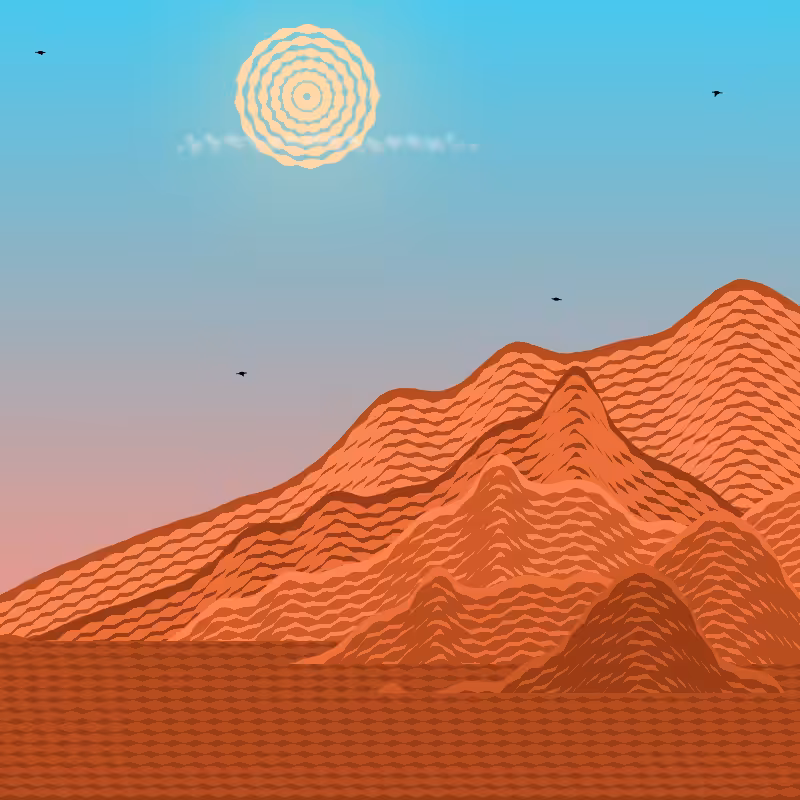 Painted Mountain Sunset #152