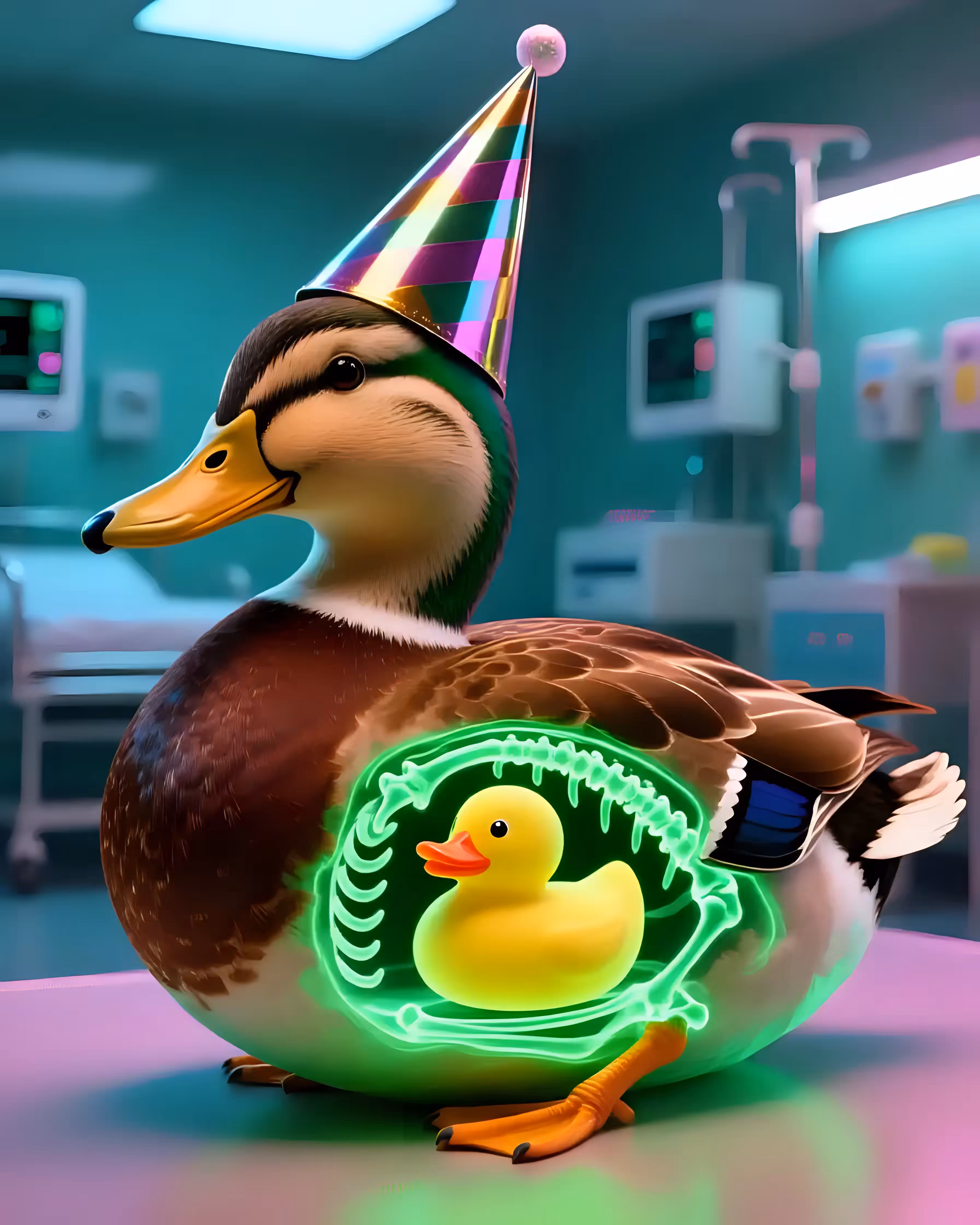 X ray duck to rubber duck 