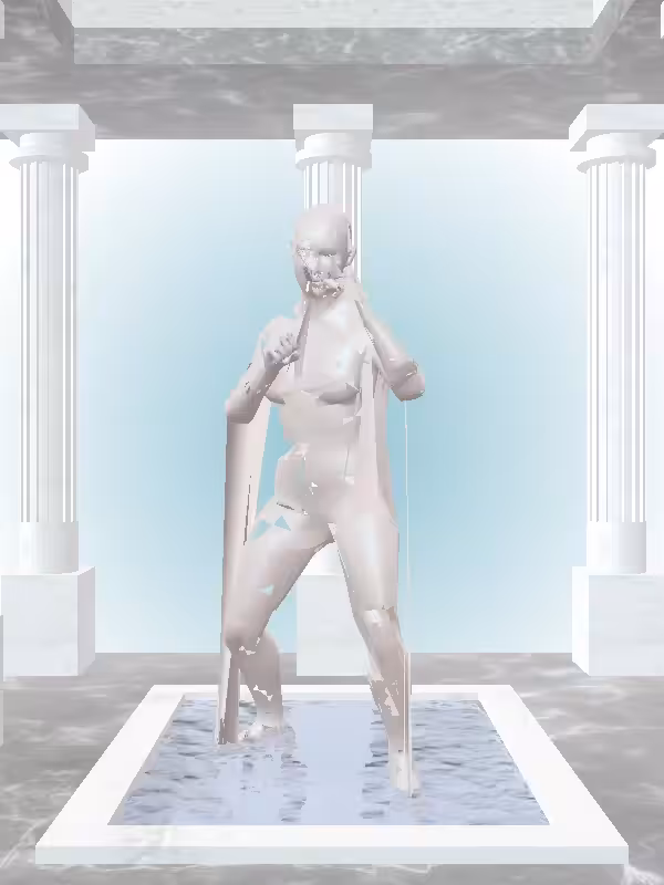 HeavenComputer: The Punching Matte Ivory Woman #5348