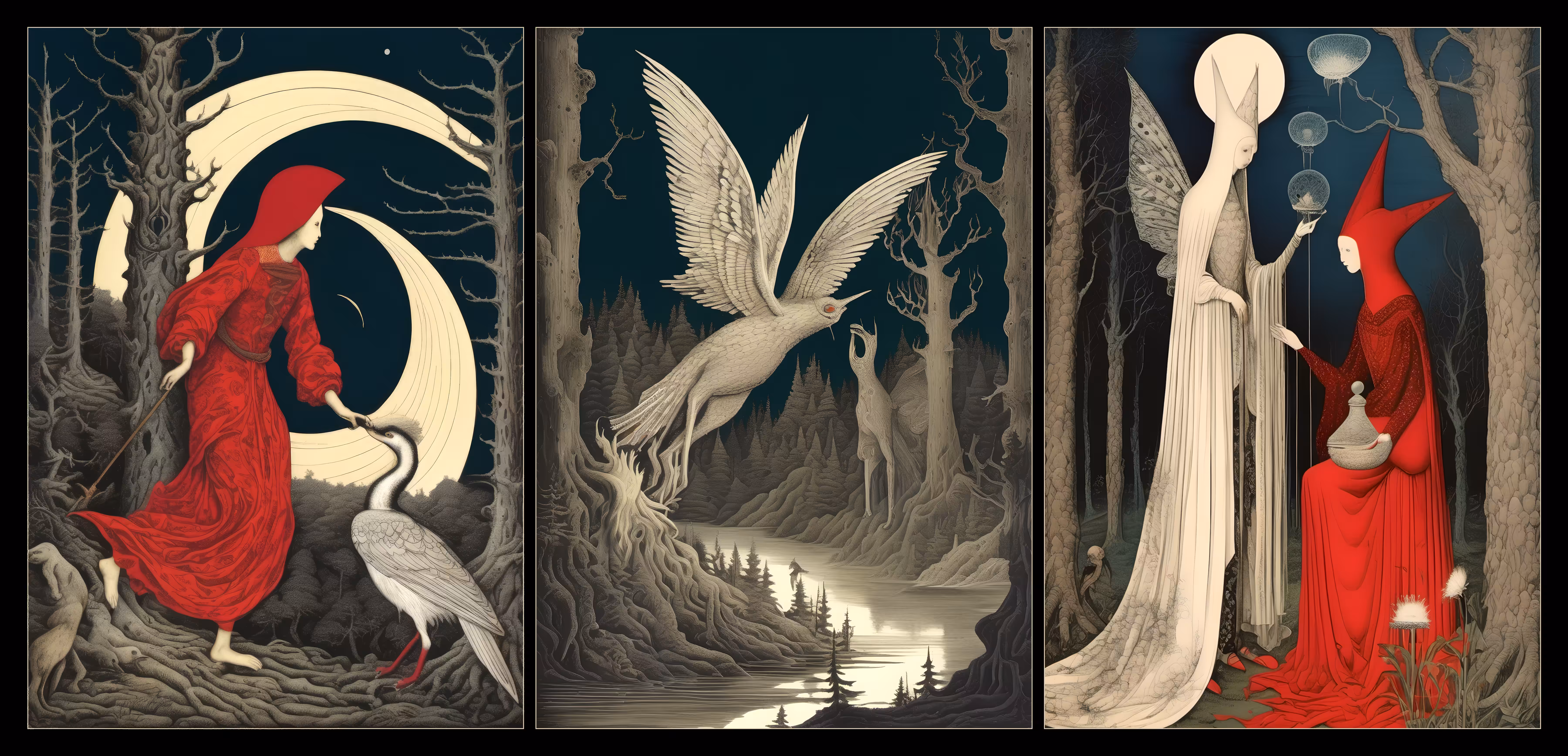 Moonlit shadows whisper ancient secrets