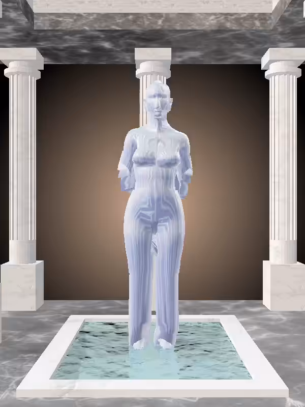 HeavenComputer: The Jumping Melted Blue Woman #2785