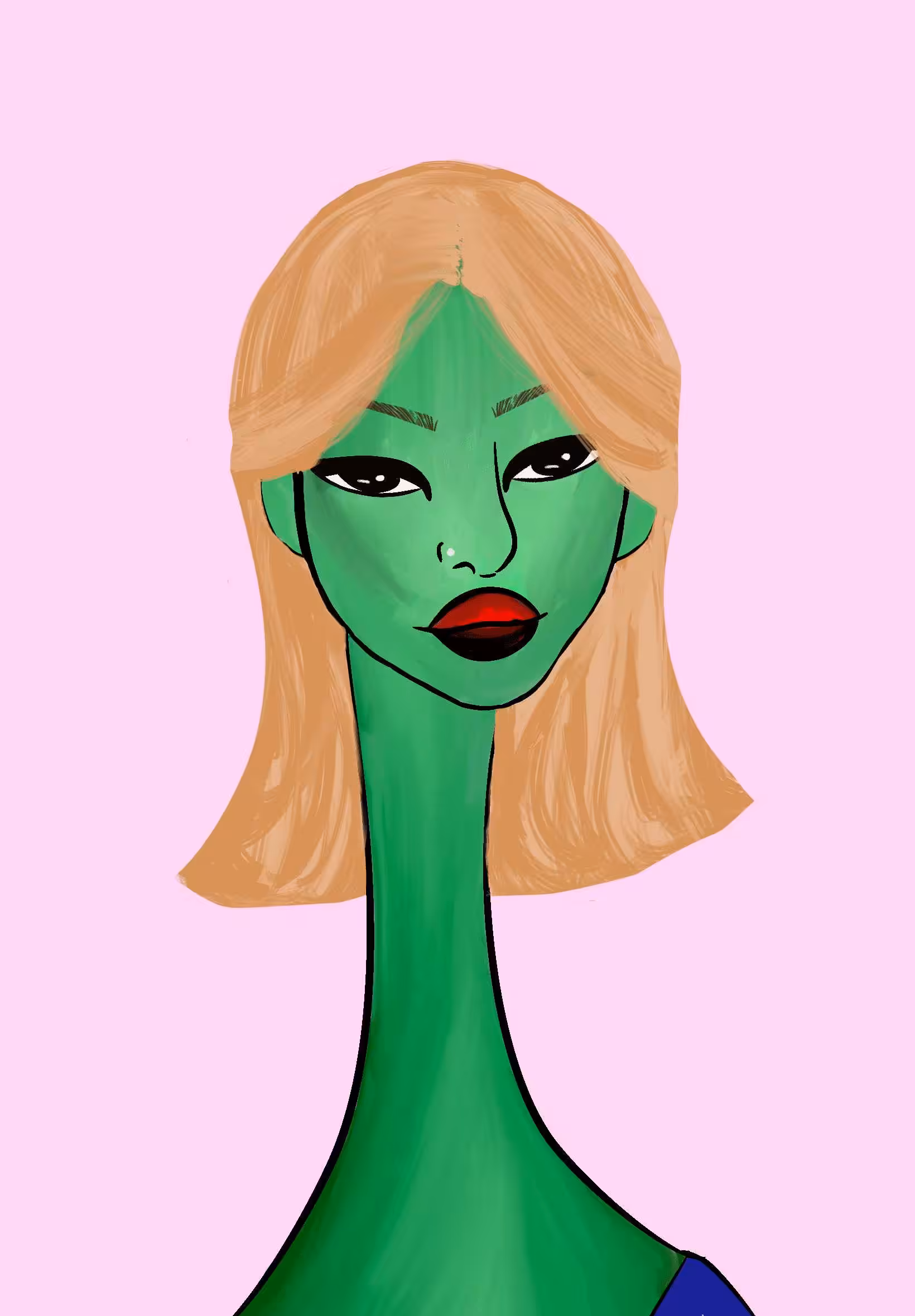 Long Neckie Lady #1872