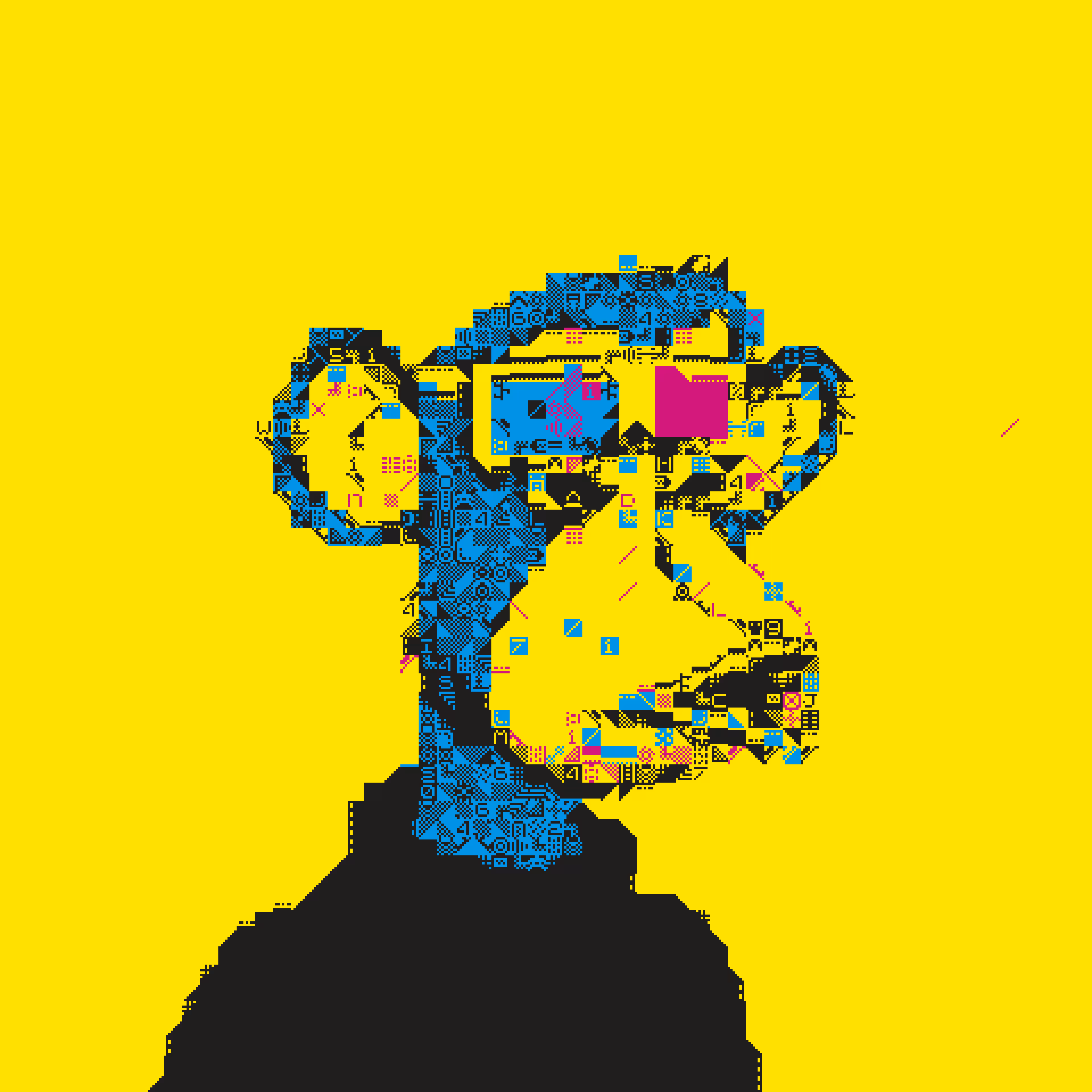 3D CUBIST APES #14