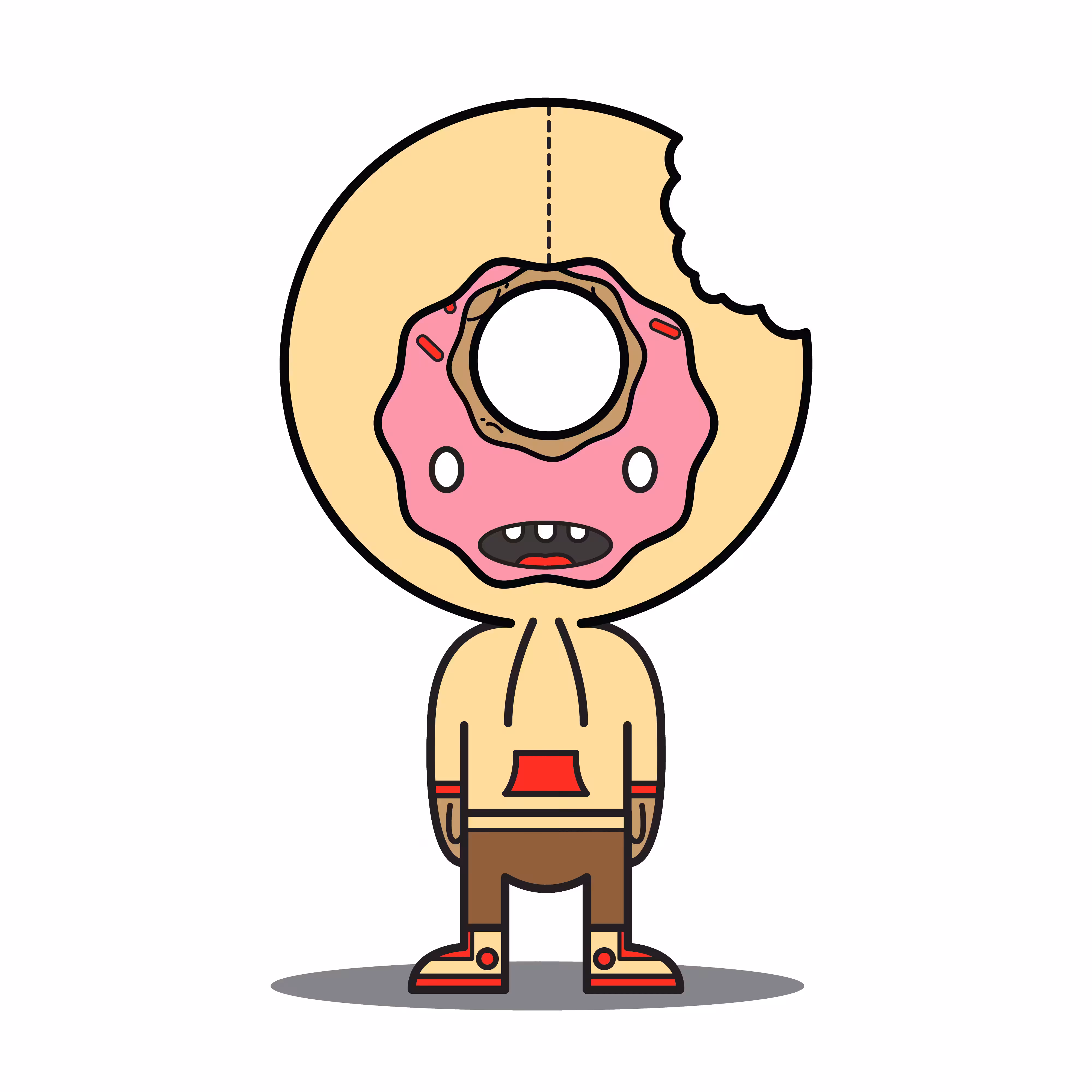 Hoodie Deluxe "DONUT HEADS" - Strawberry Cheesecake