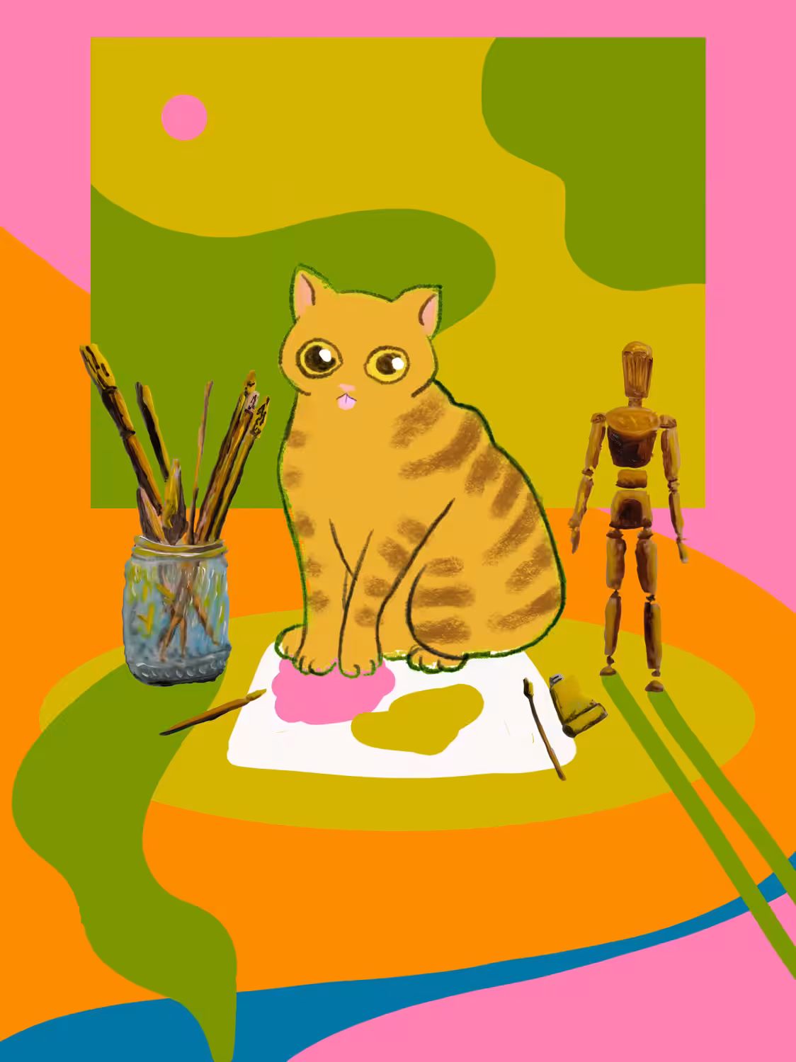 Tiger brushes