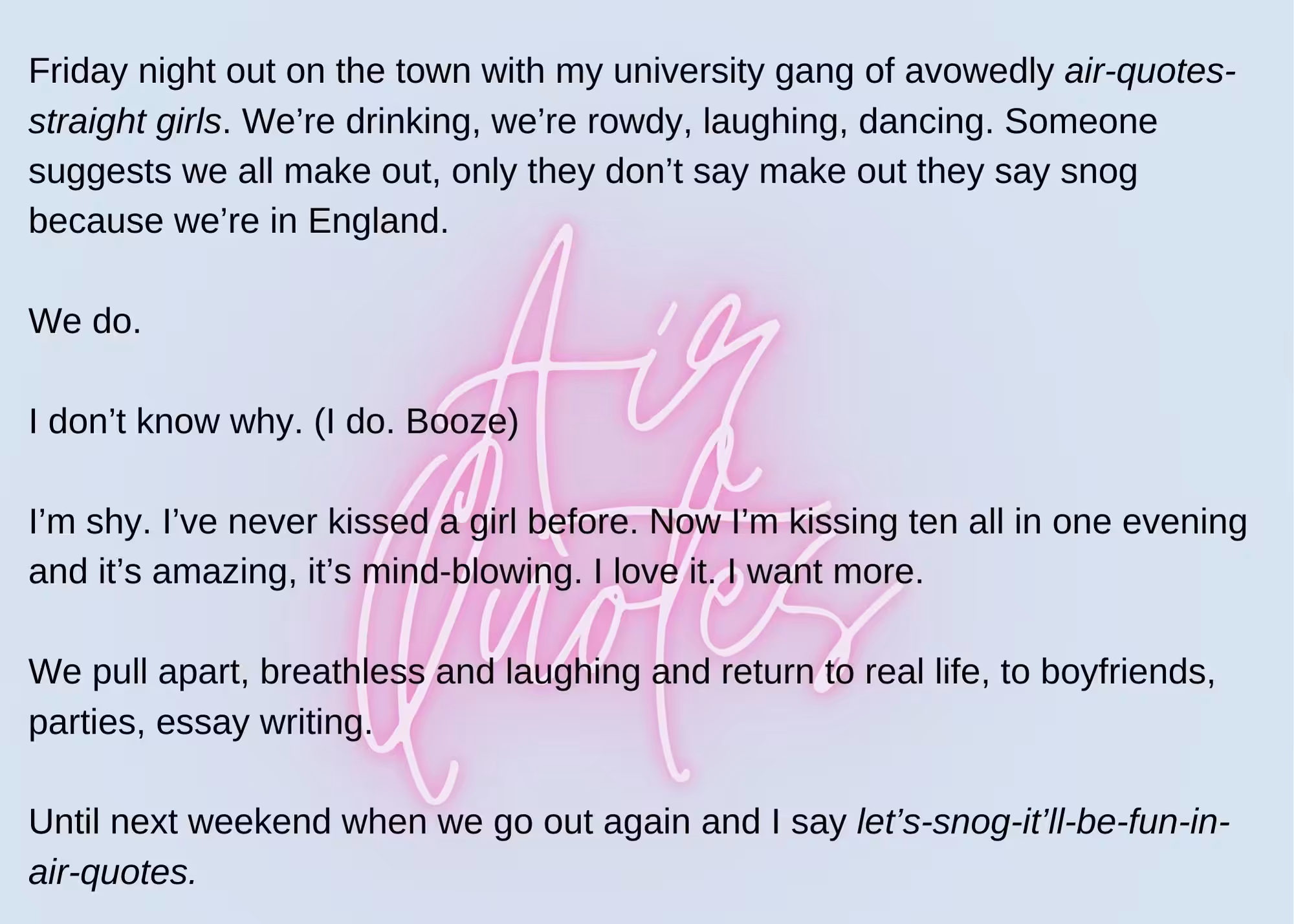Air Quotes Straight Girls