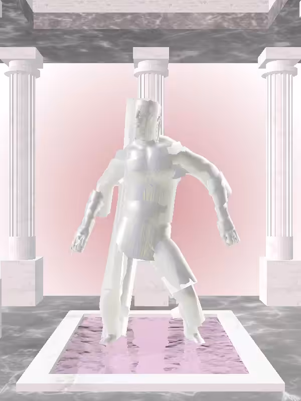 HeavenComputer: The Dancing Glitter Bluish Gold Man #3705