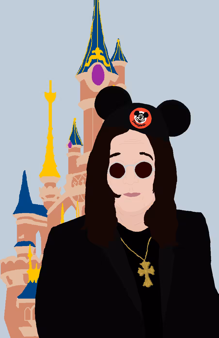 "Portrait of Ozzy Osbourne at Disneyland"