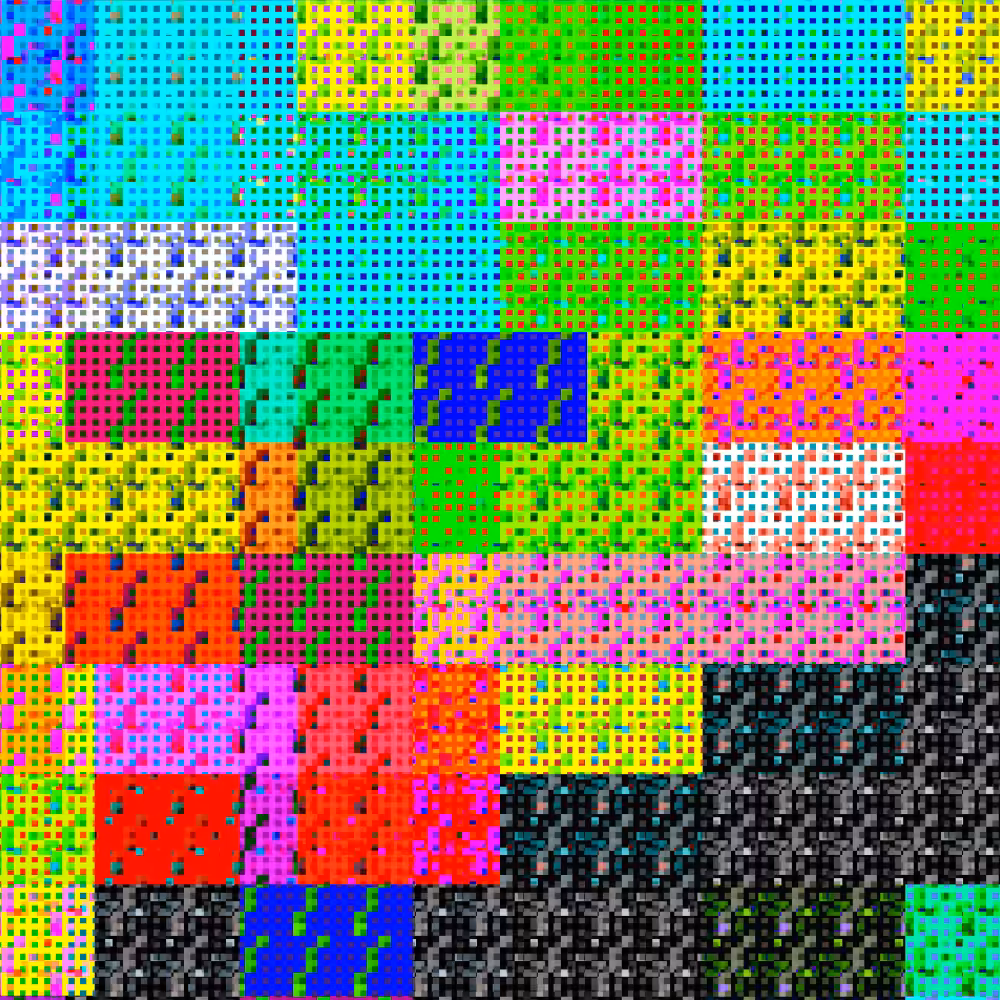 Multicolored Pixelated Field #1