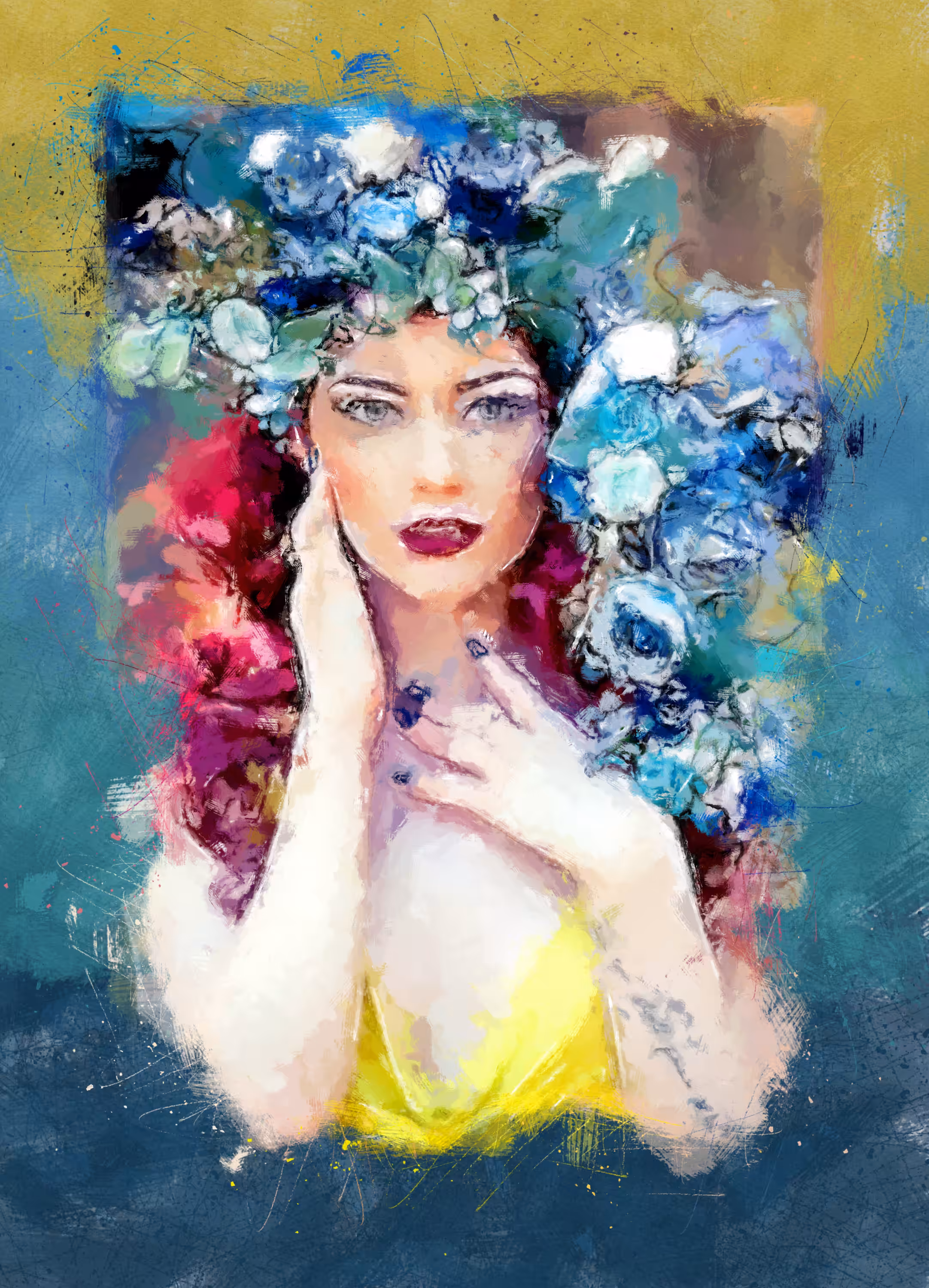 Portrait of a colorful girl